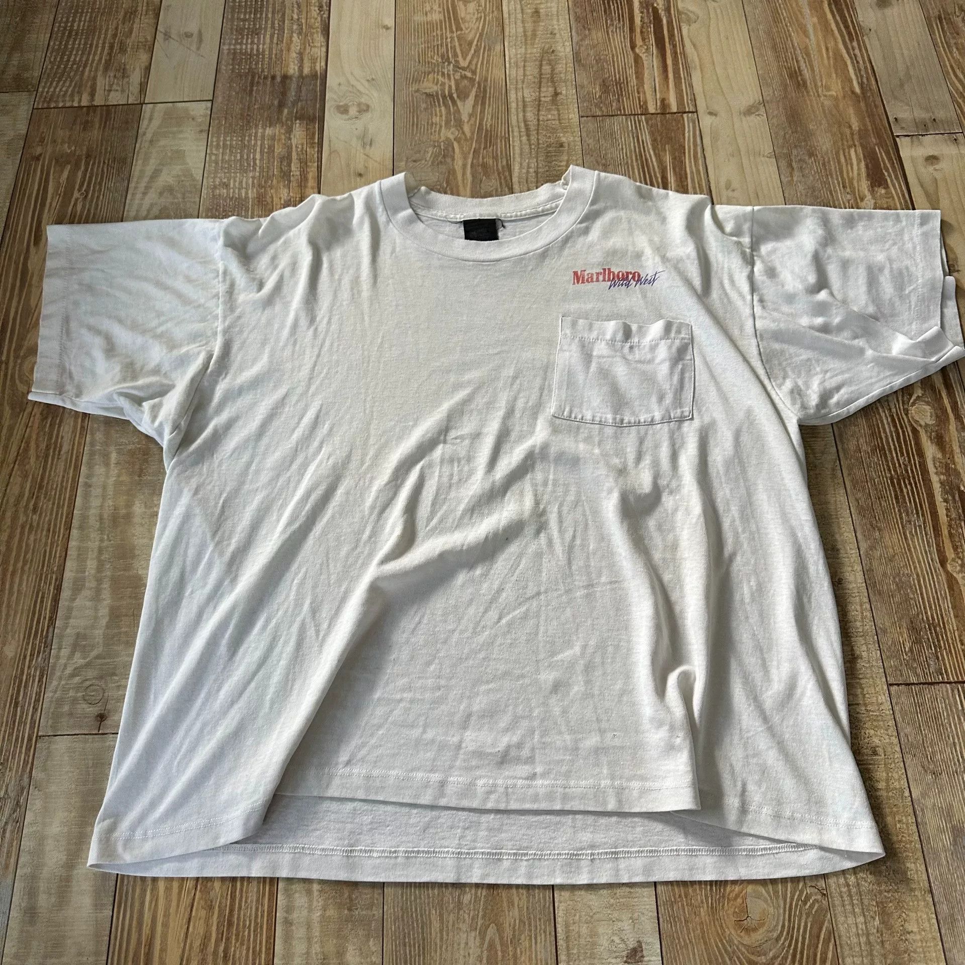 Vintage vintage 90s Marlboro cowboy print t-shirt Size US XL / EU 56 / 4 - 3 Thumbnail