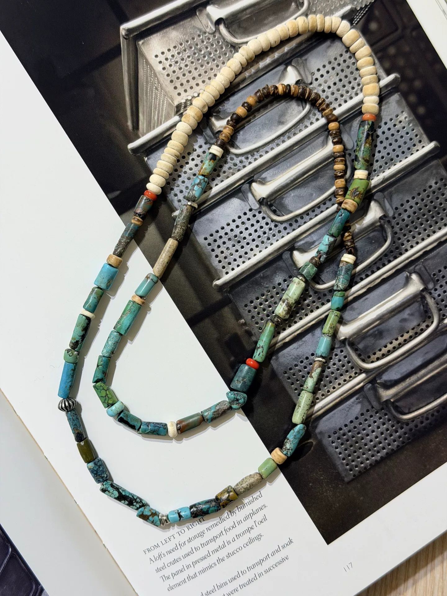 Other Navajo Vintage Turquoise Seashell Glass Necklace Size ONE SIZE - 2 Thumbnail