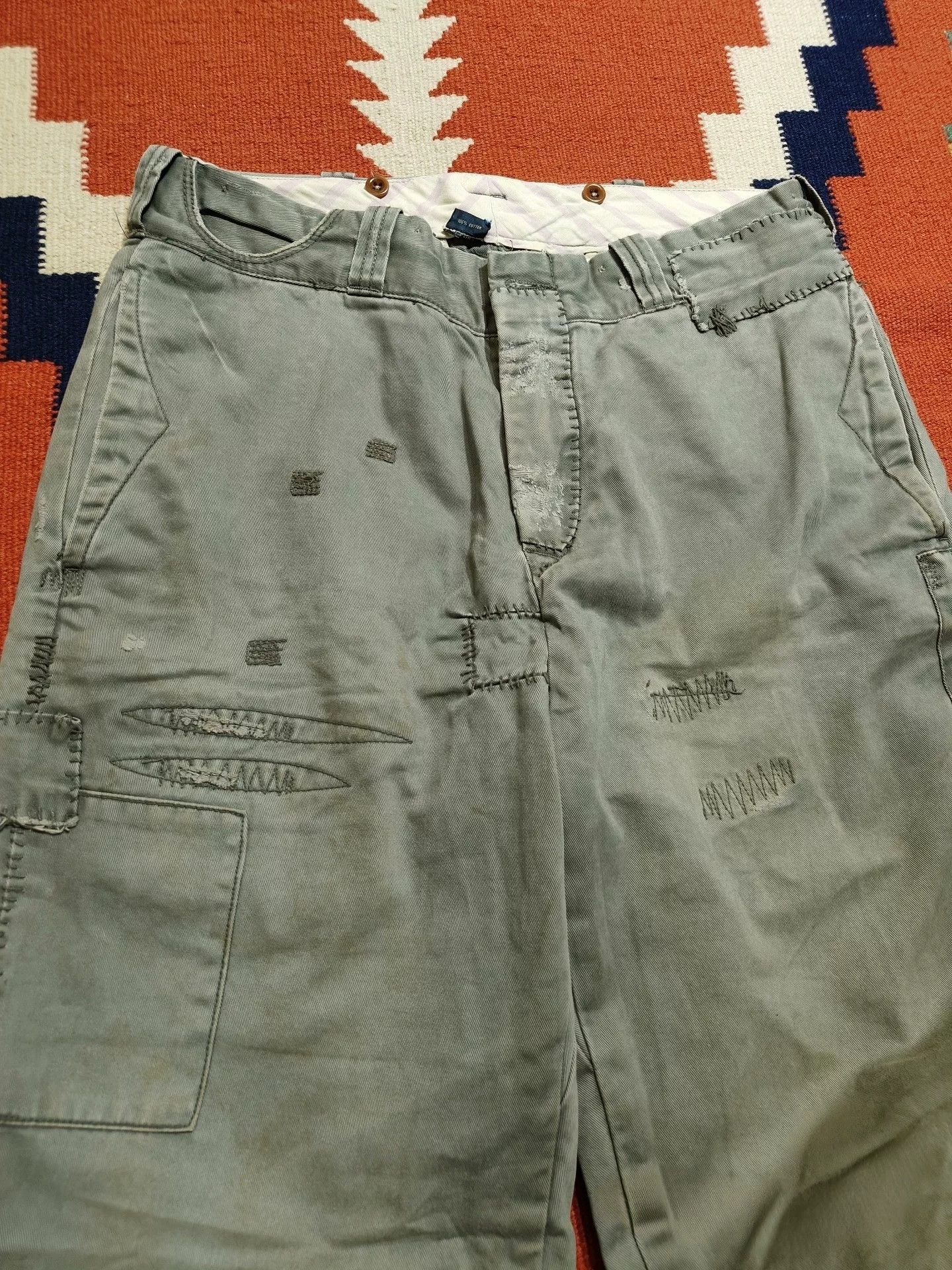 RRL Ralph Lauren Vintage RRL Distressed Patch Pants Size US 32 / EU 48 - 4 Thumbnail