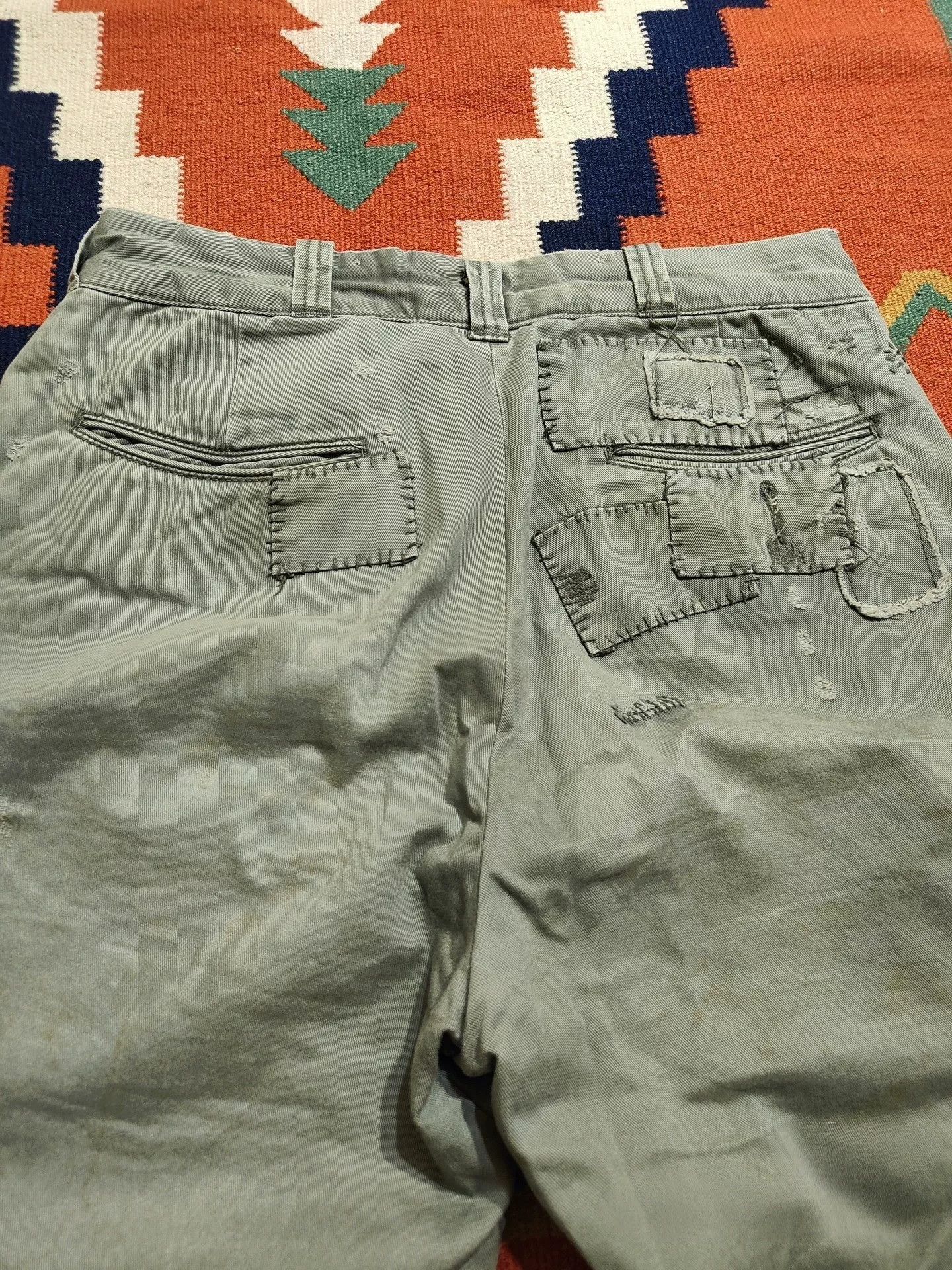 RRL Ralph Lauren Vintage RRL Distressed Patch Pants Size US 32 / EU 48 - 7 Thumbnail