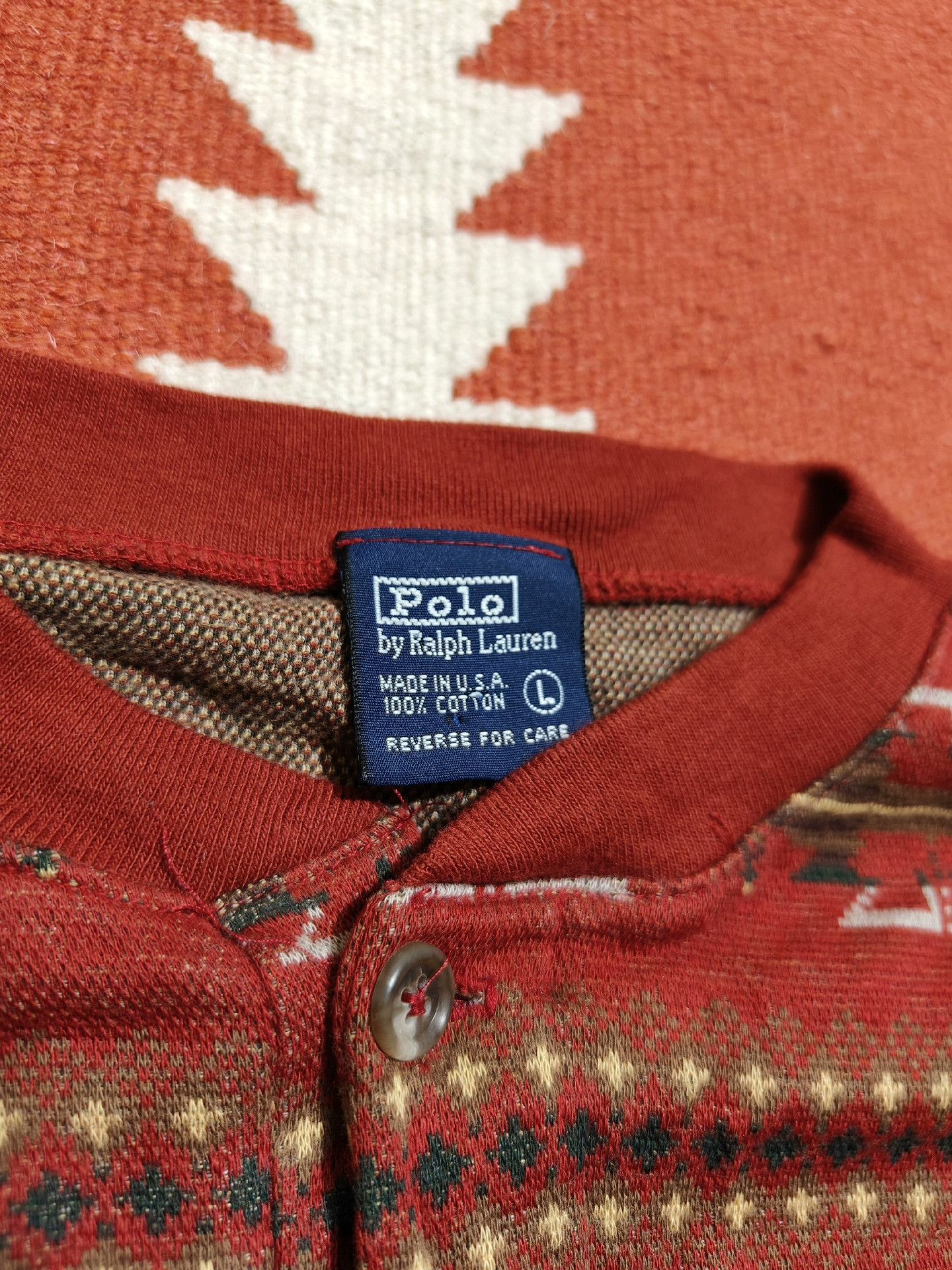 RRL Ralph Lauren Vintage Ralph Lauren RRL Henley Sweater Size US L / EU 52-54 / 3 - 4 Thumbnail