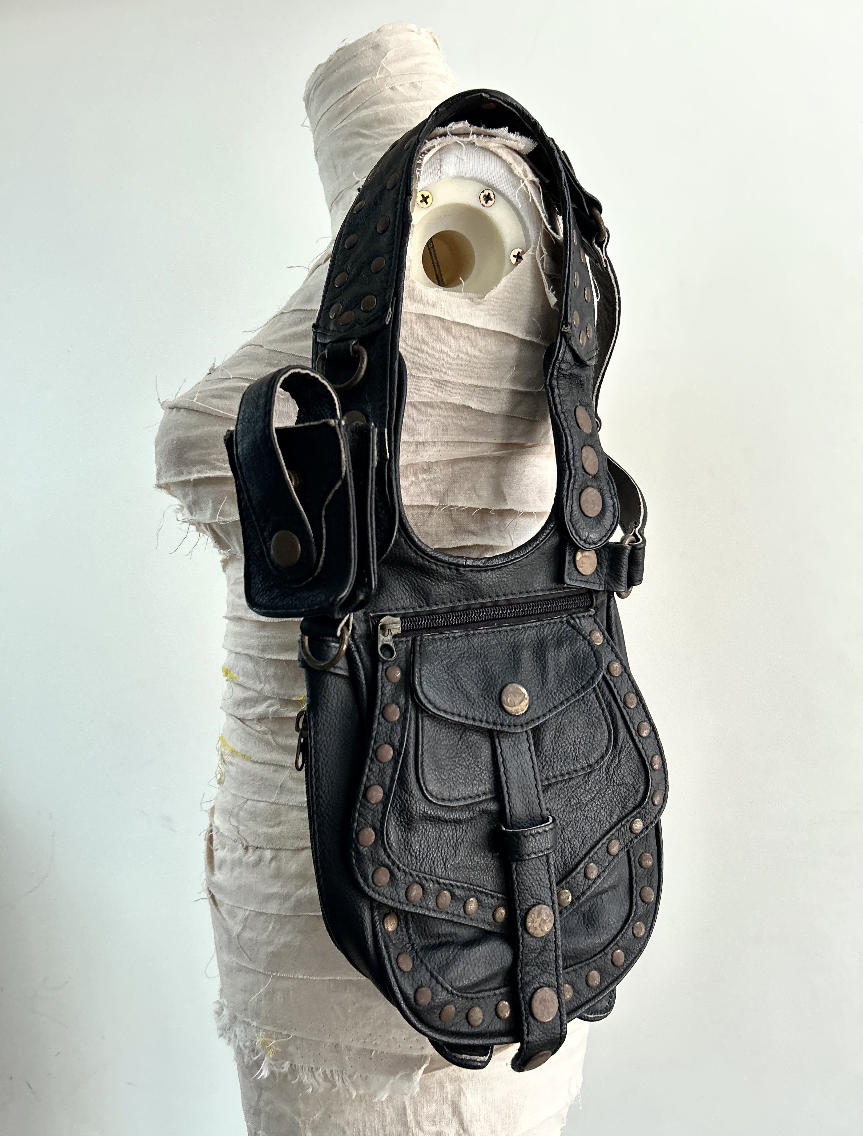 Other 00s Rivet Leather Harness Bag Size ONE SIZE - 3 Thumbnail