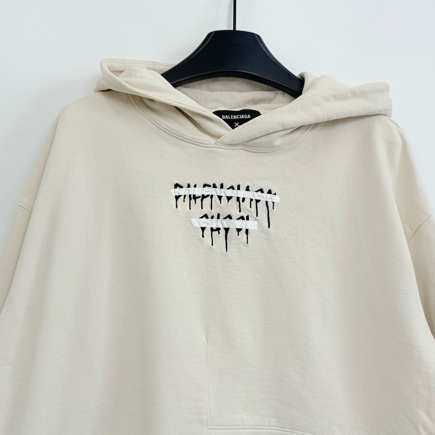 Gucci Gucci x Balenciaga Beige Dripped Tear Logo Side Zip Hoodie Size US XS / EU 42 / 0 - 2 Thumbnail