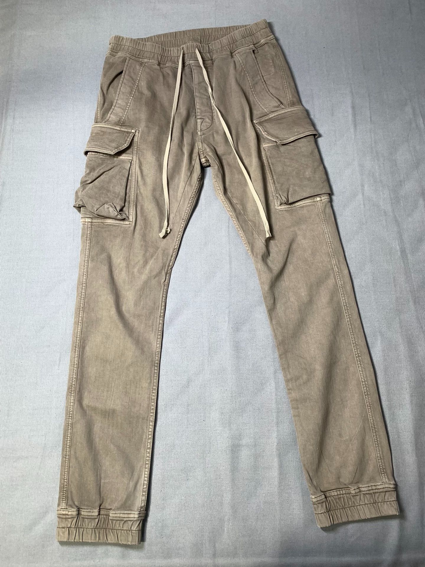 Rick Owens Drkshdw Rick Owens DRKSHDW Washed Distressed Cargo Pants Size US 31 - 2 Thumbnail
