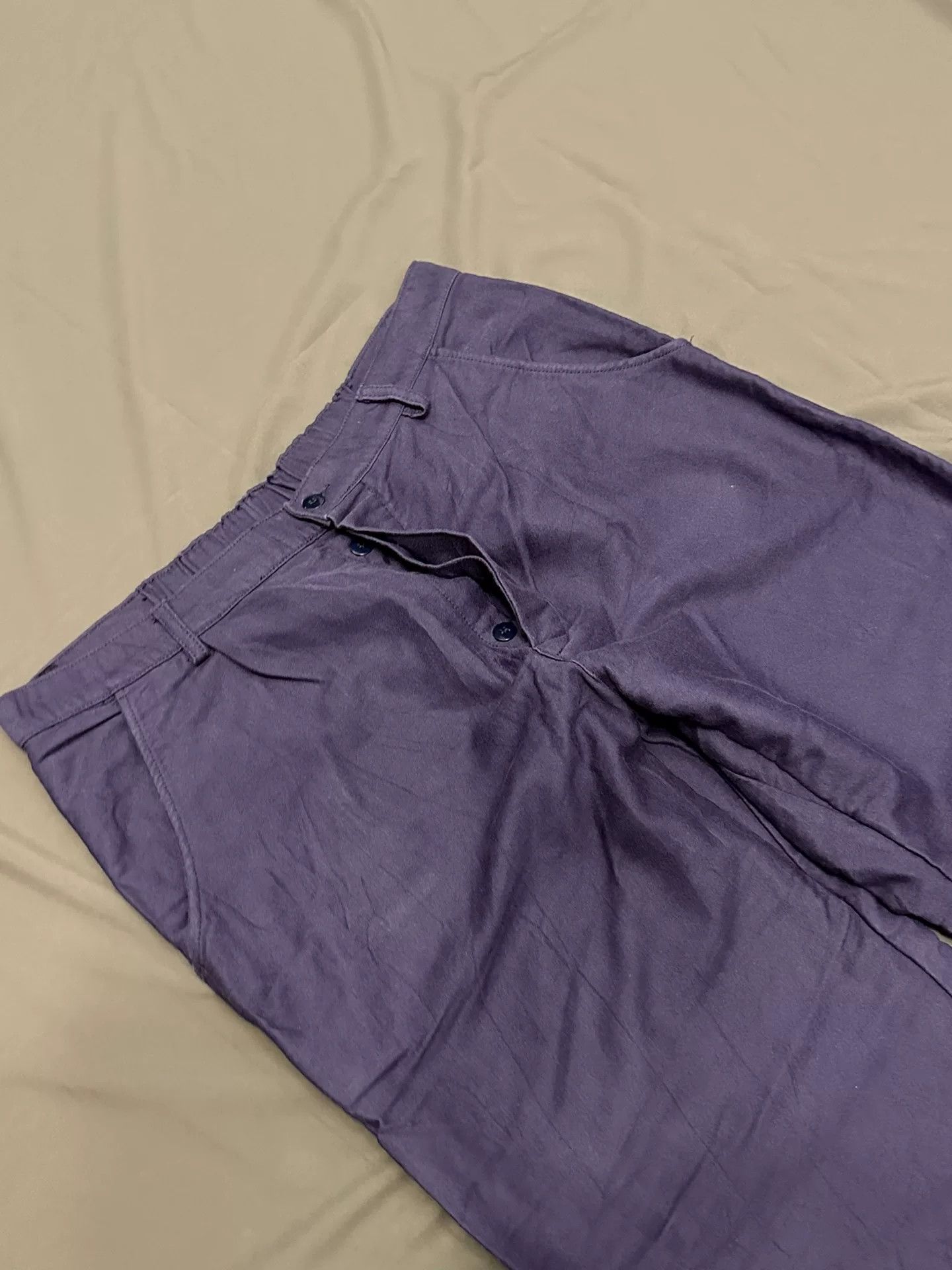 Vintage Vintage French Workwear Moleskin Wide-Leg Pants Size US 31 - 4 Thumbnail