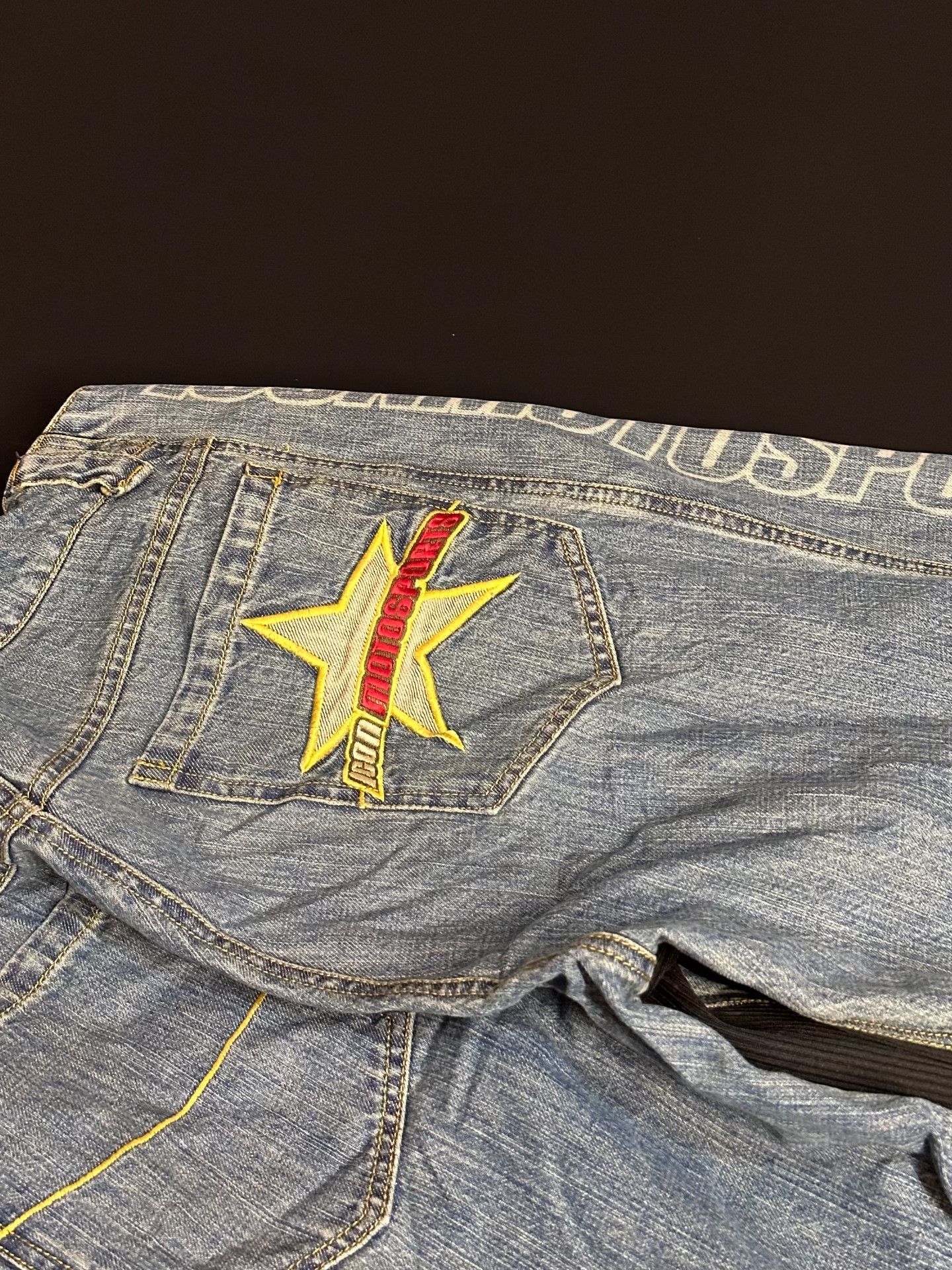 Vintage Vintage 90s Motorcycle Star Jeans Size US 31 - 8 Thumbnail