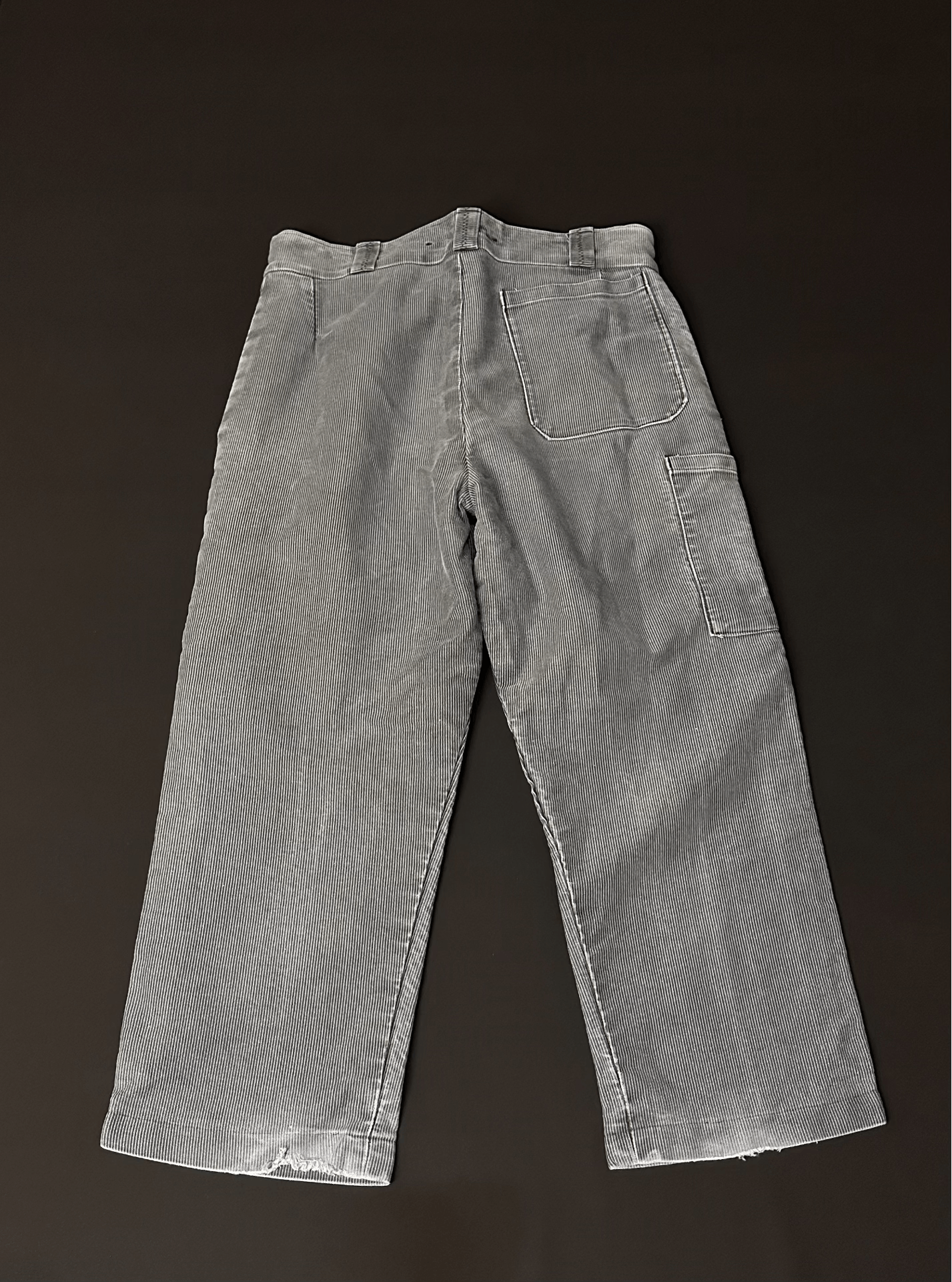 Vintage Vintage 60s Striped Moleskin French Work Pants Size US 31 - 6 Thumbnail