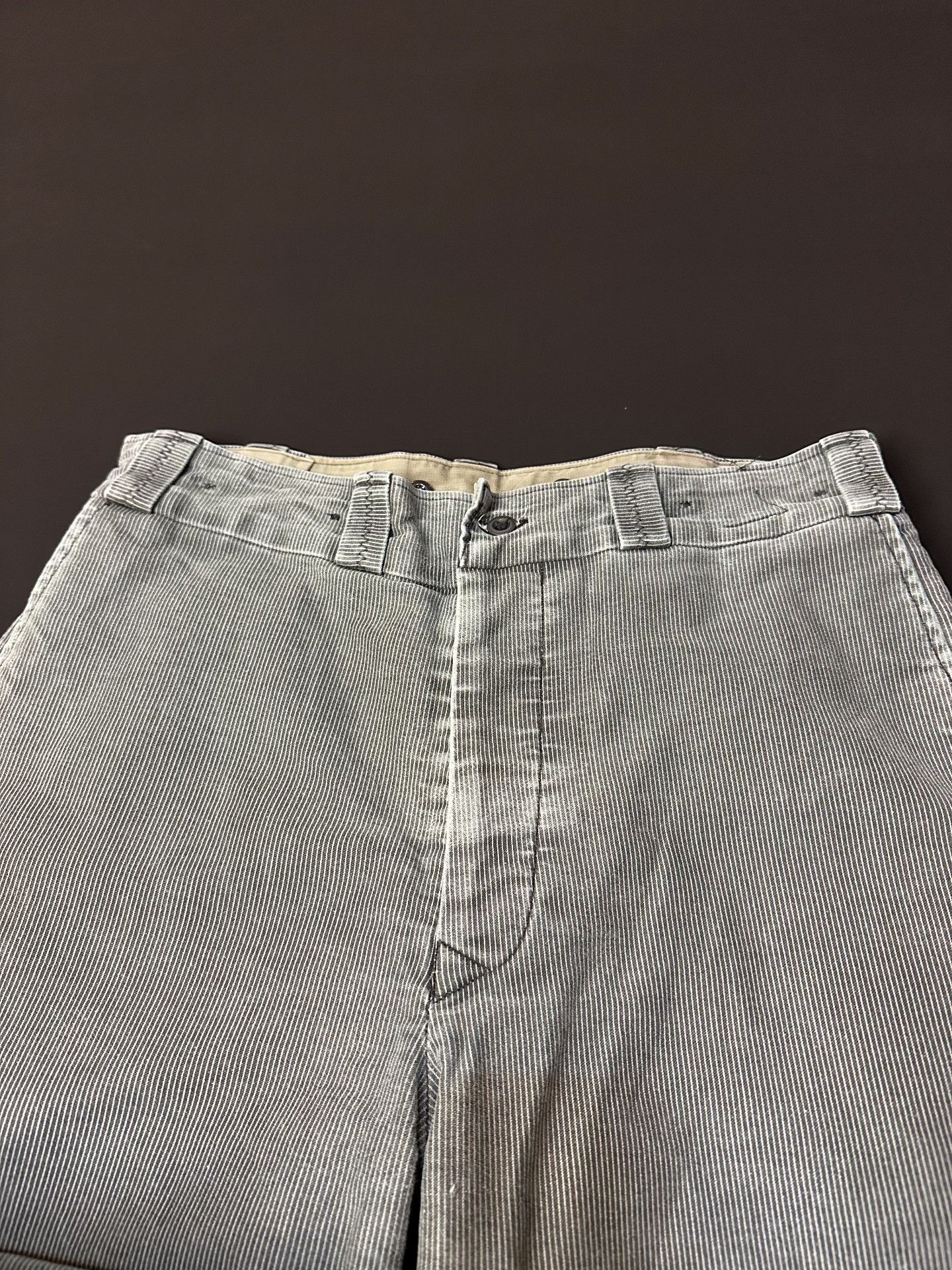 Vintage Vintage 60s Striped Moleskin French Work Pants Size US 31 - 4 Thumbnail