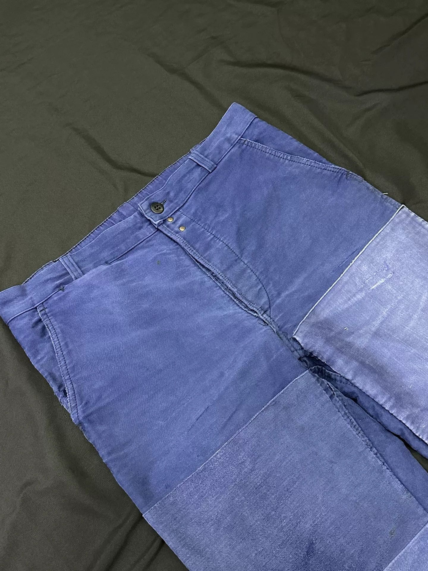 Vintage Vintage 50s French Workwear Mole Skin Pants Size US 31 - 4 Thumbnail