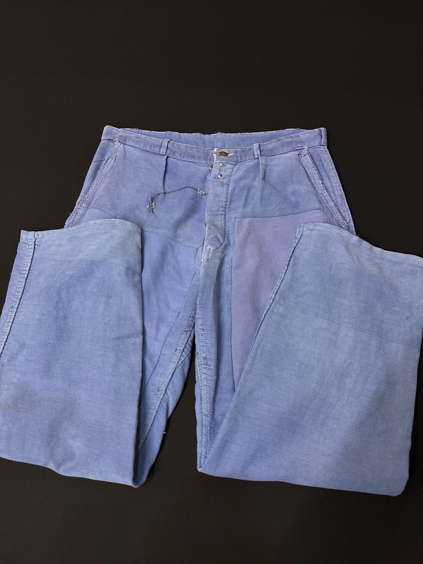 Vintage Vintage 50s French Workwear Moleskin Boro Pants Size US 31 - 4 Thumbnail