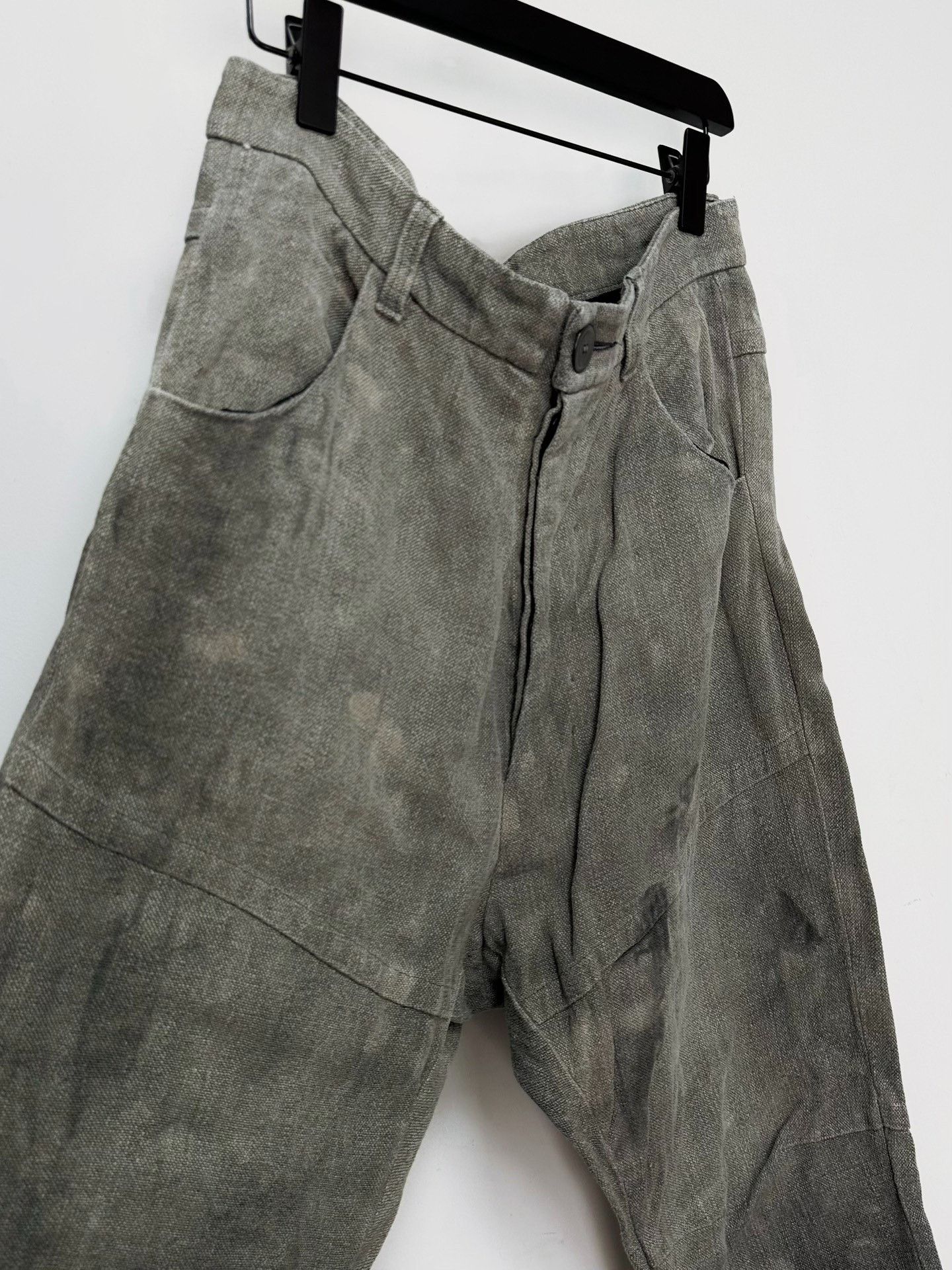 Biek Verstappen BIEK VERSTAPPEN Stone-Washed Linen Drop-Crotch Pants Size US 31 - 5 Thumbnail