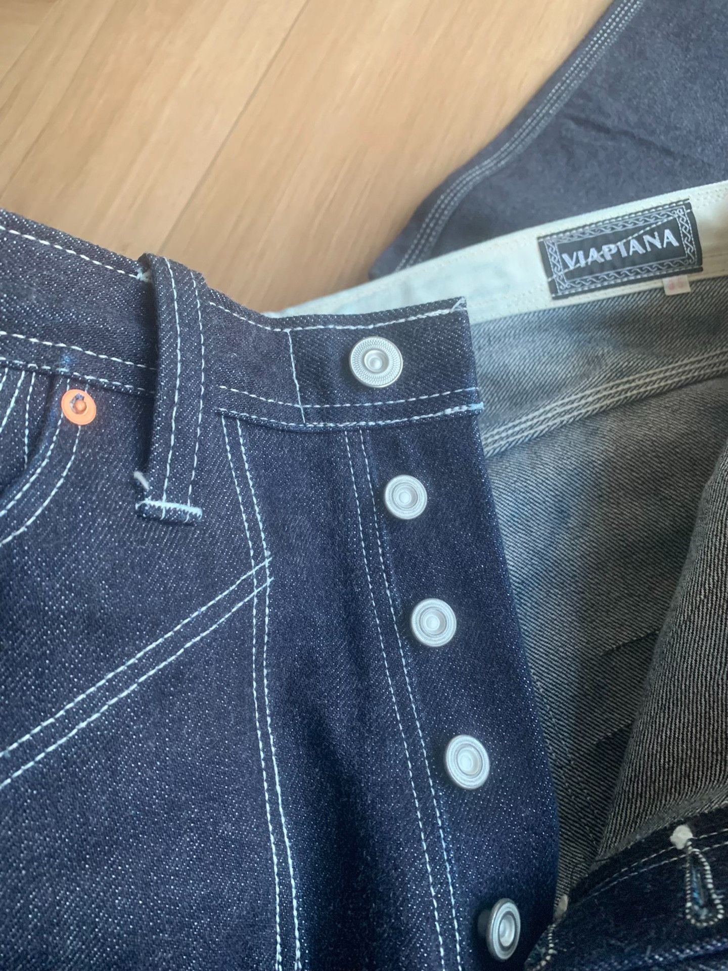 Other Viapiana Slim Straight Selvedge Cargo Pants Size US 35 - 5 Thumbnail
