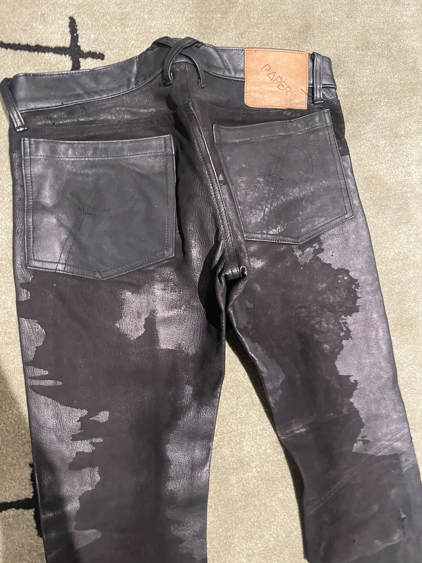 Rick Owens 20471120 Paper Hyoma Recycle Denim Pants Size US 31 - 6 Thumbnail