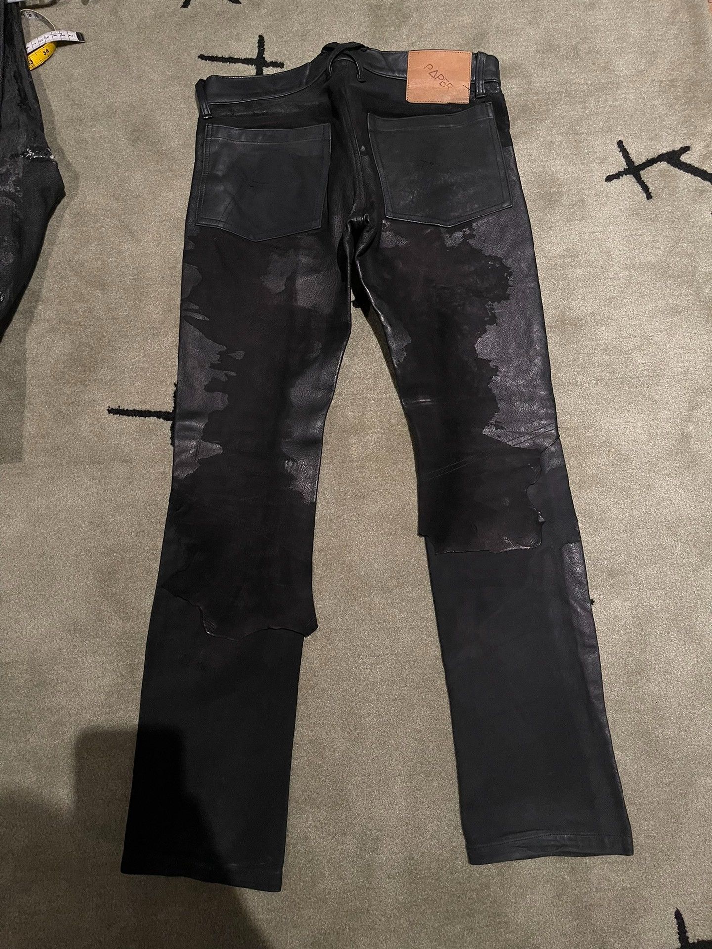 Rick Owens 20471120 Paper Hyoma Recycle Denim Pants Size US 31 - 5 Thumbnail