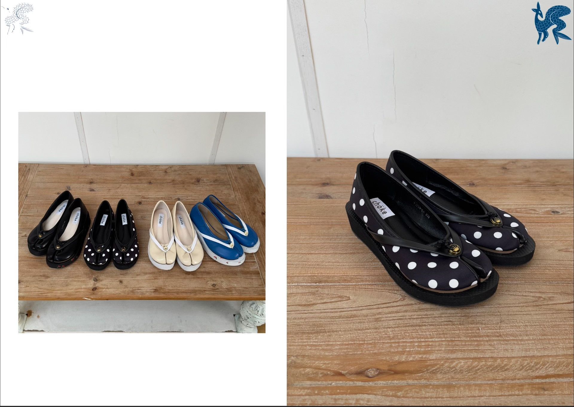 Other Choke.uk Tabi Split-Toe Polka Dot Shoes Size US 6 / IT 36 - 2 Thumbnail