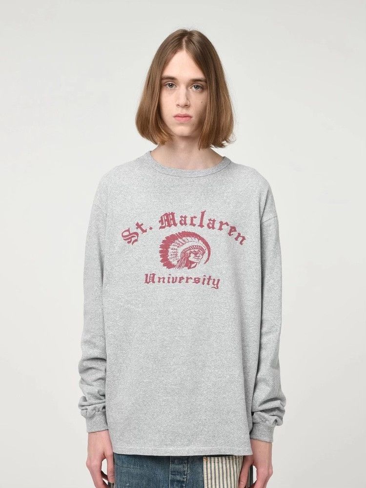 Other St. Maclaren Univ Gray Long Sleeve T-Shirt Size US L / EU 52-54 / 3 - 4 Thumbnail