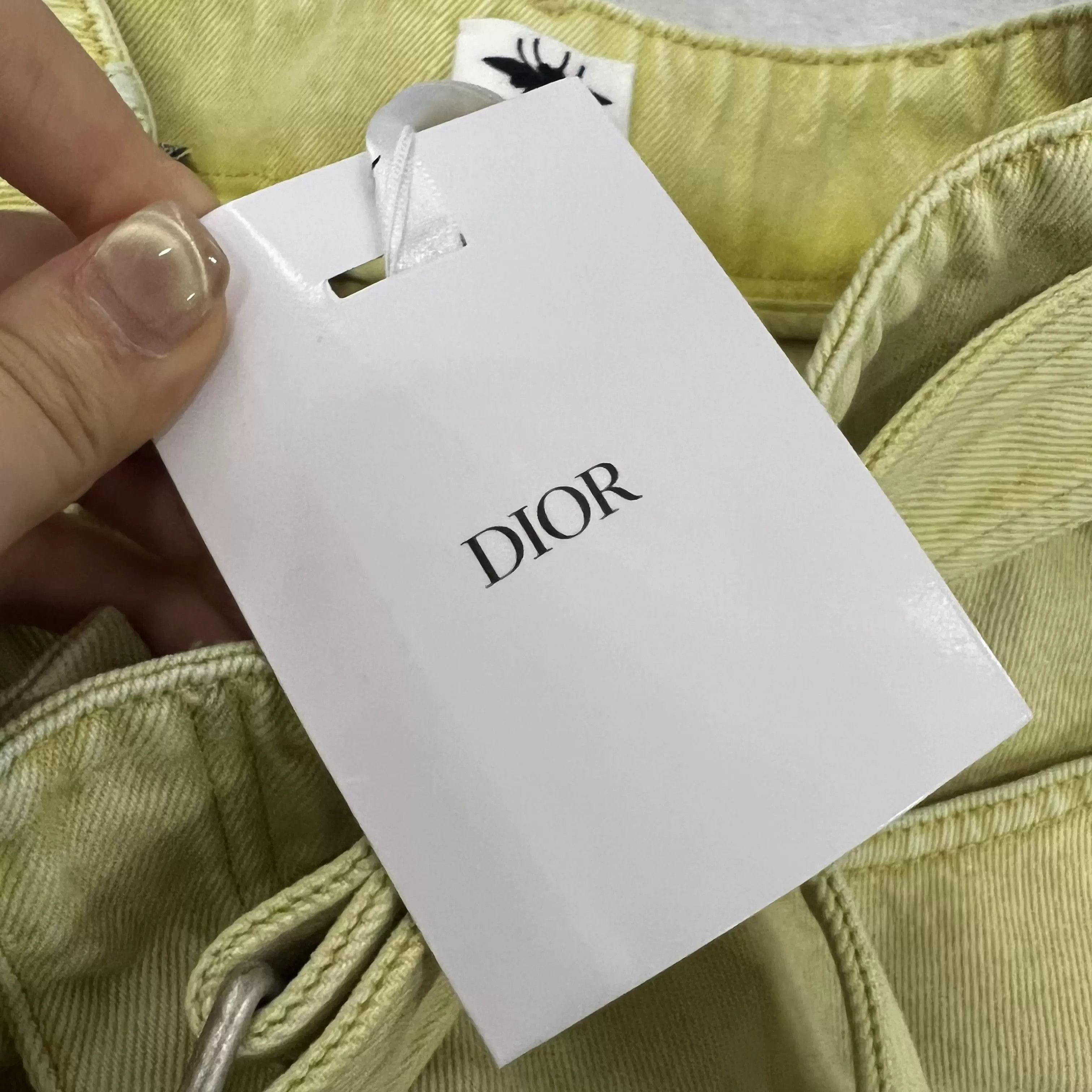 Dior Dior Yellow Belt Denim Shorts Size 36" / US 14 / IT 50 - 4 Thumbnail