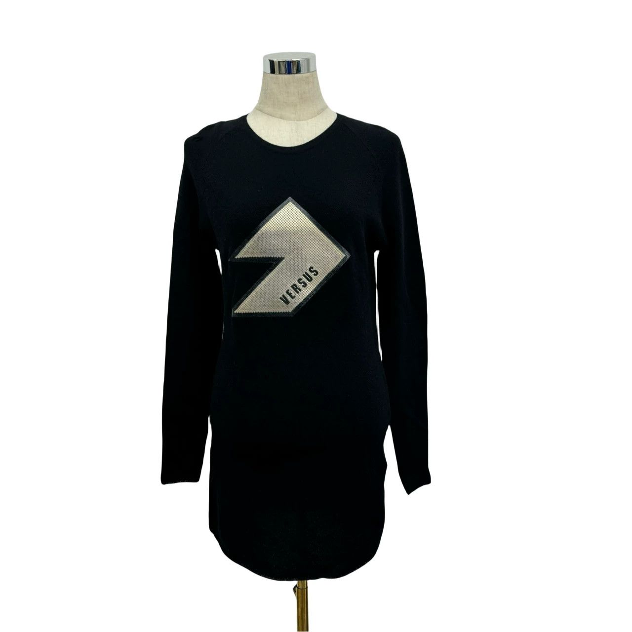 Versace Versace Black Logo Knit Sweater Size XS / US 0-2 / IT 36-38 - 7 Thumbnail