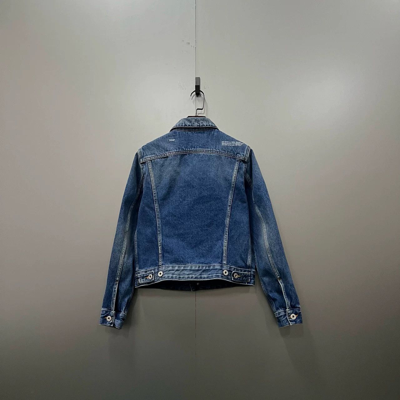 Off-White OFF-WHITE Blue Denim Jacket Size XS / US 0-2 / IT 36-38 - 2 Thumbnail