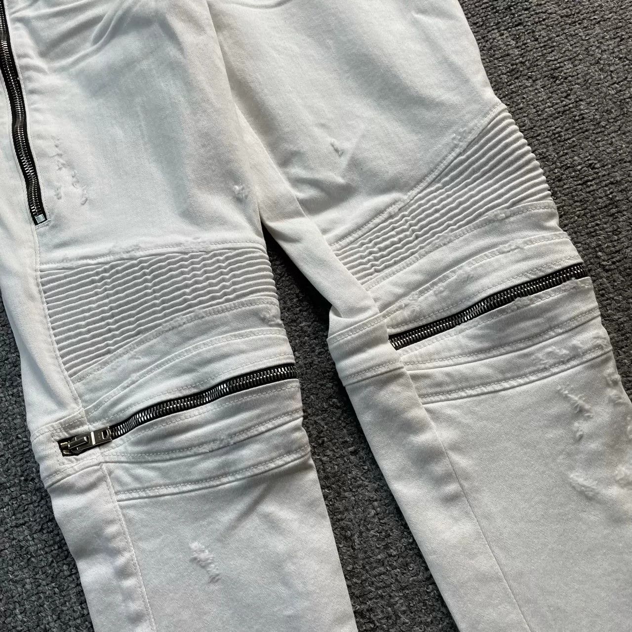 Amiri AMIRI White Zipper Jeans Size 26" / US 2 / IT 38 - 2 Thumbnail
