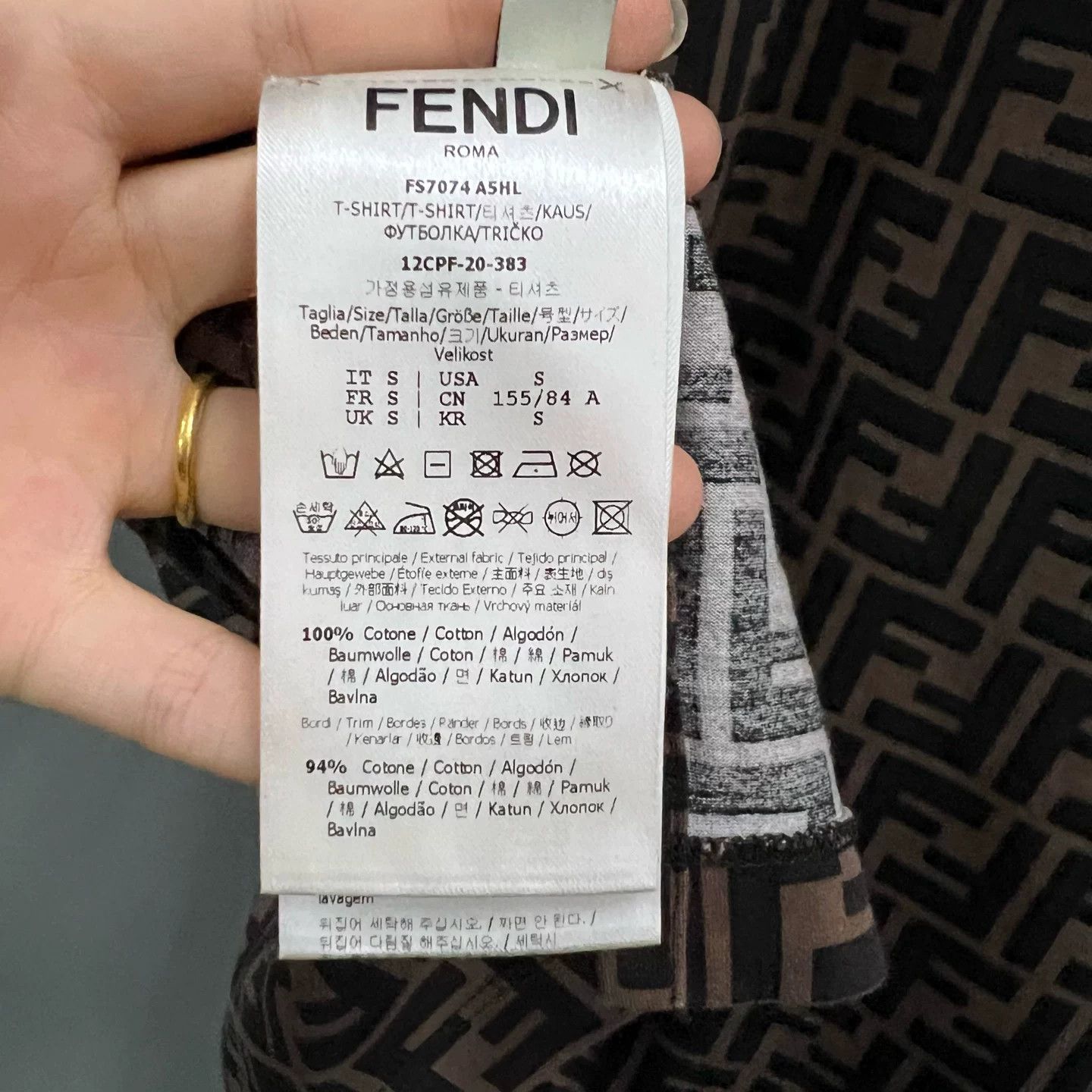 Fendi FENDI FF Monogram Short Sleeve Size S / US 4 / IT 40 - 4 Thumbnail