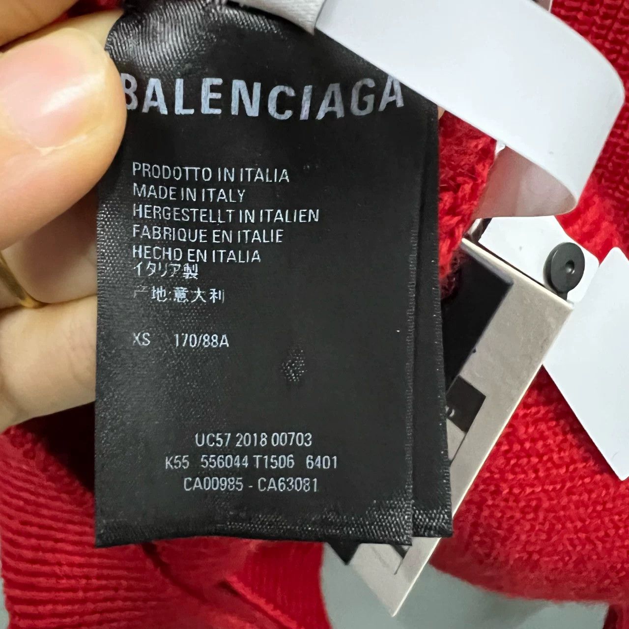 Balenciaga Balenciaga Red Knit Hoodie XS Size XS / US 0-2 / IT 36-38 - 3 Thumbnail