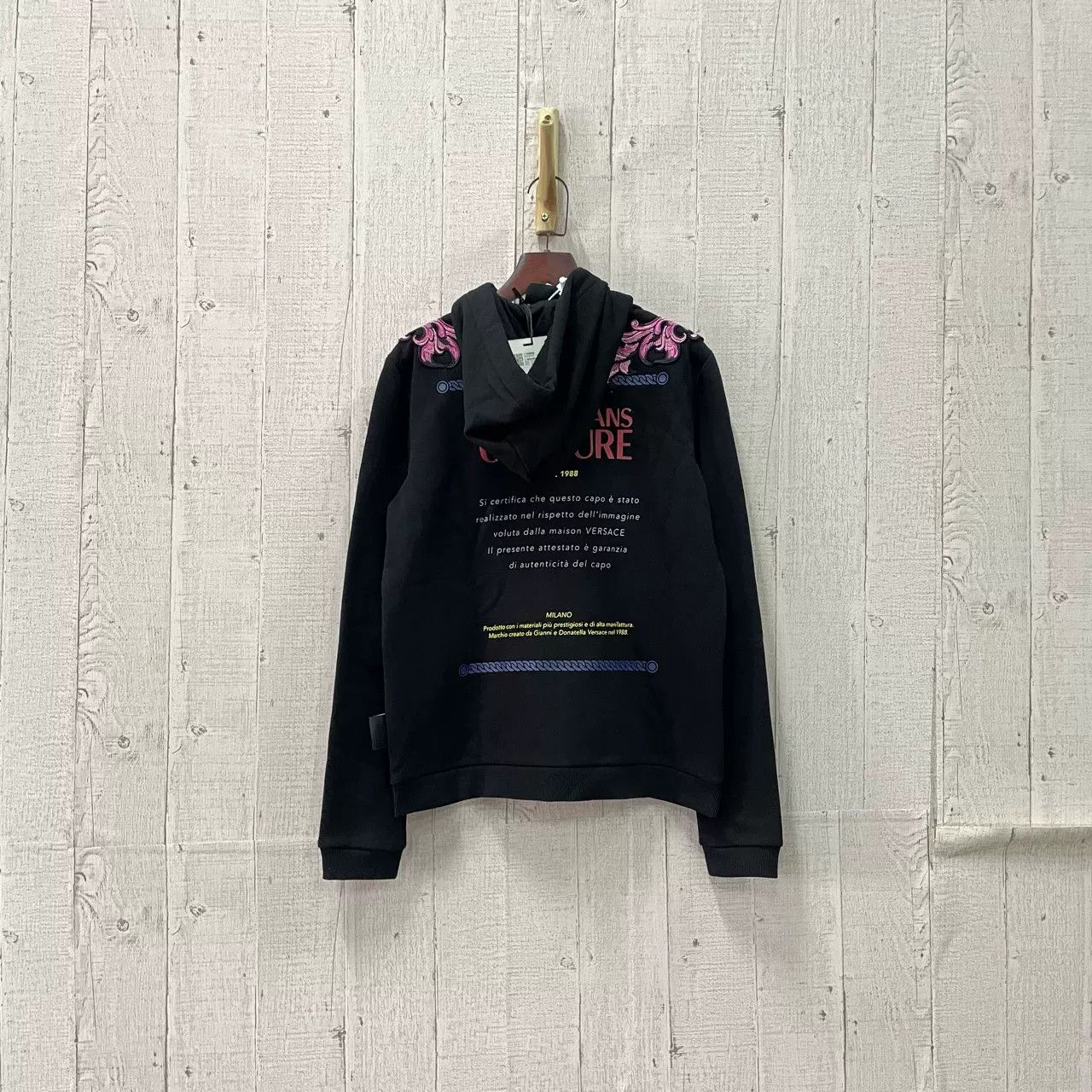 Versace VERSACE Floral Zip Hoodie Size XS / US 0-2 / IT 36-38 - 2 Thumbnail