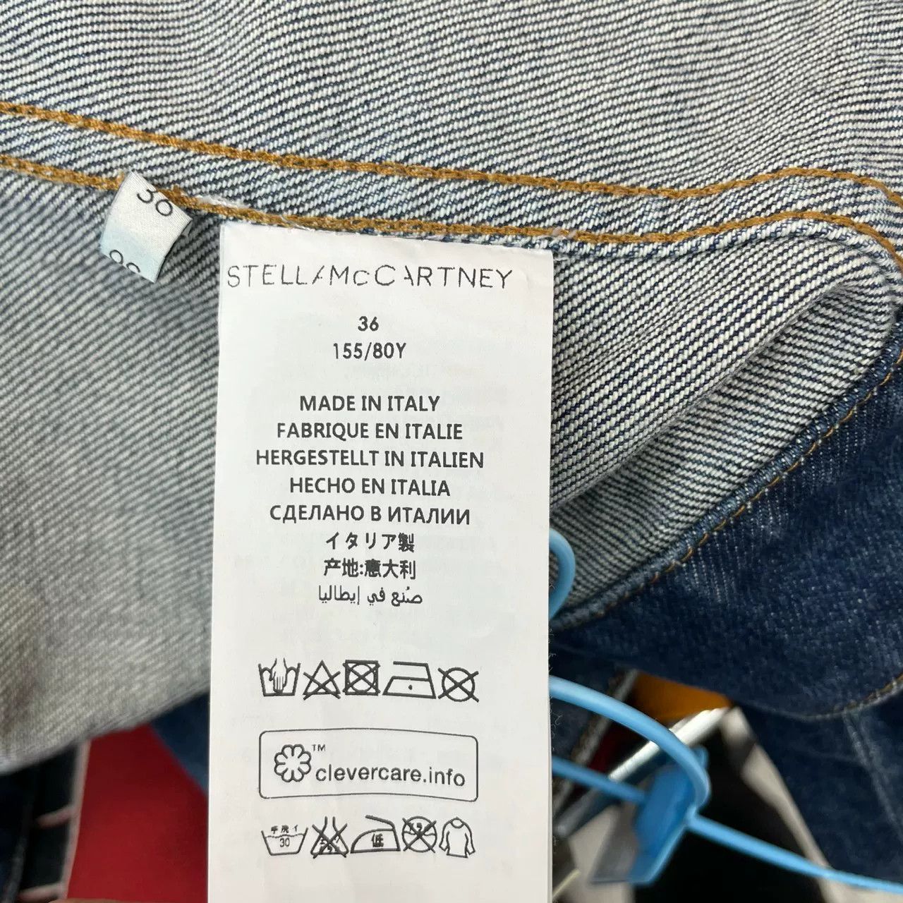 Stella McCartney STELL Rivet Denim Jacket Size XS / US 0-2 / IT 36-38 - 3 Thumbnail