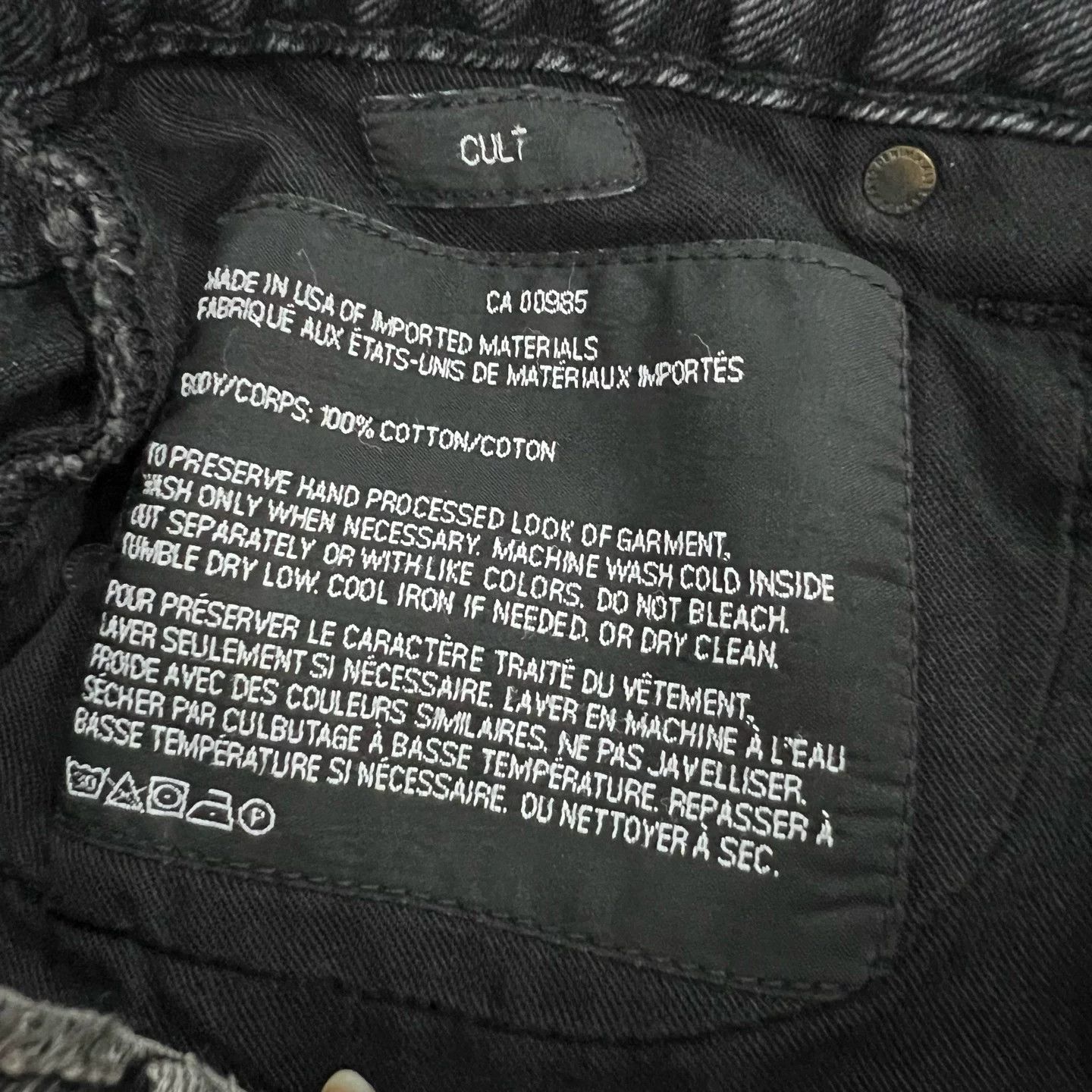 Alexander Wang Alexander Wang Black Gray Denim Casual Pants Size 25" / US 0 / IT 36 - 4 Thumbnail