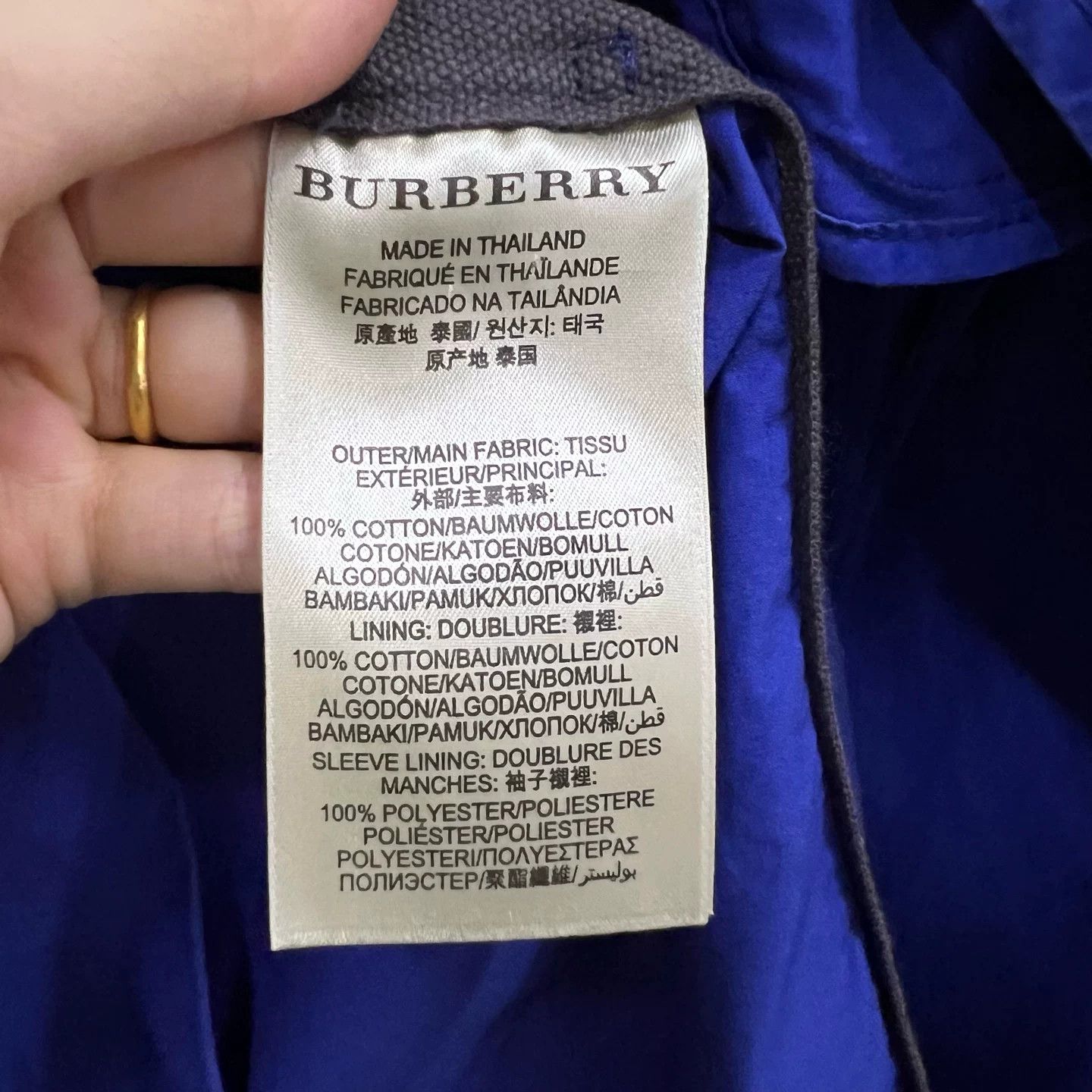 Burberry Burberry Blue Double-Breasted Trench Coat Size S / US 4 / IT 40 - 3 Thumbnail