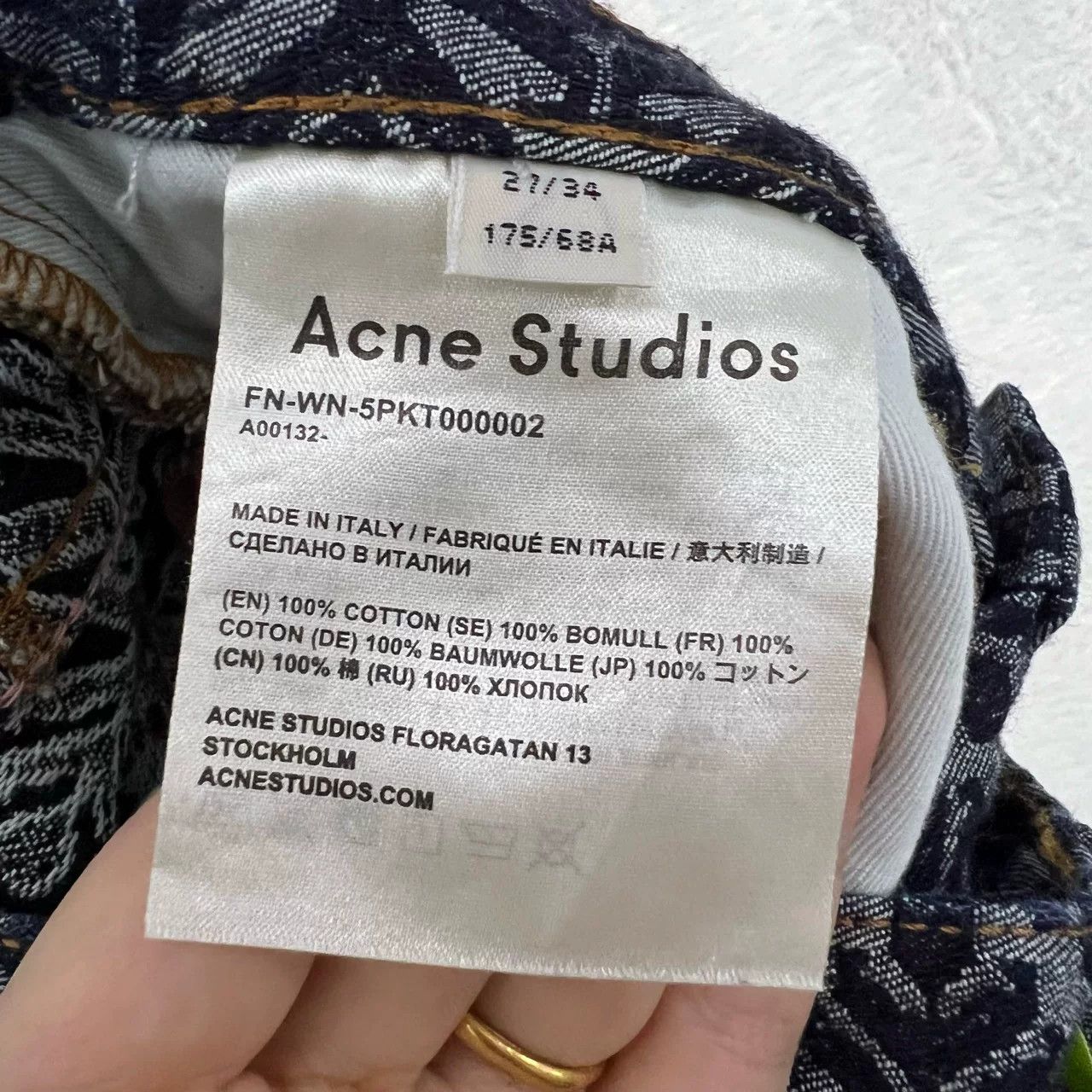 Acne Studios Acne Studios Patterned Full Print Trousers Size 27" / US 4 / IT 40 - 4 Thumbnail