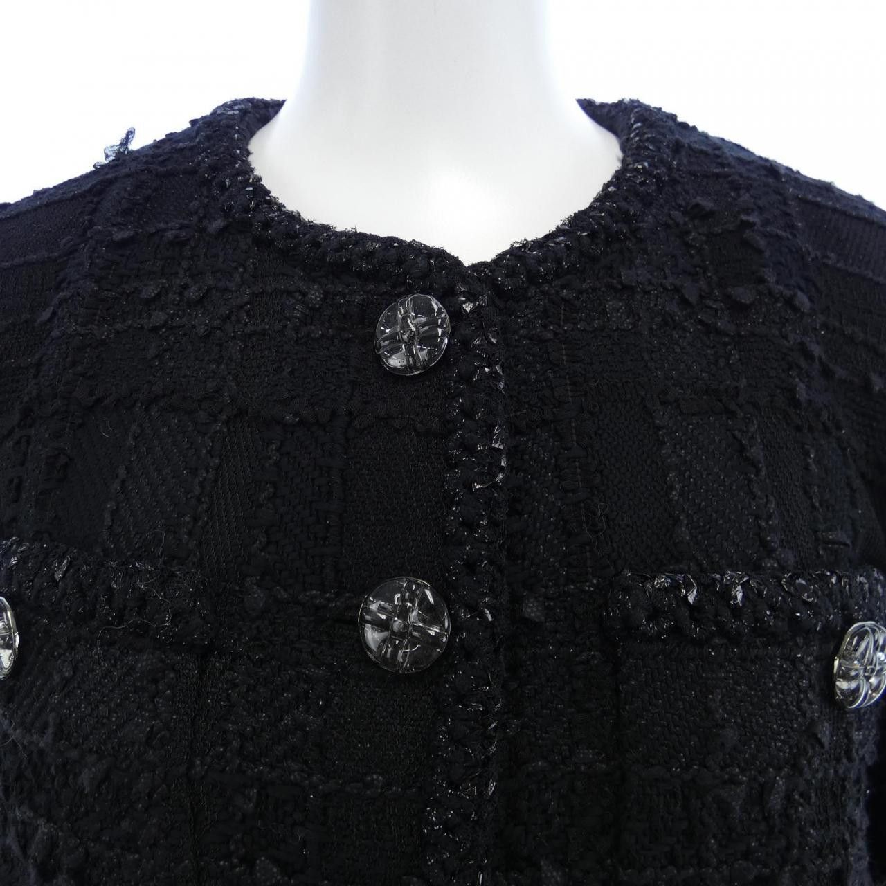 Chanel Chanel Chanel Collarless Jacket Textile Outerwear P74926V66241 DUTY FREE for USA Size ONE SIZE - 6 Thumbnail