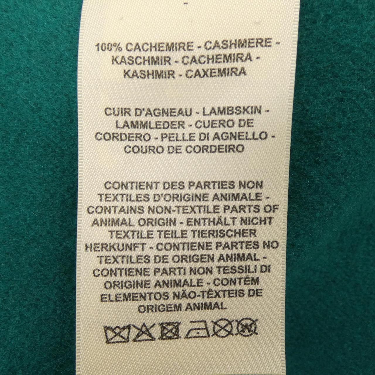Hermes Hermes Hermes 4H0124DB Cashmere Coat Textile Outerwear DUTY FREE for USA Size ONE SIZE - 3 Thumbnail