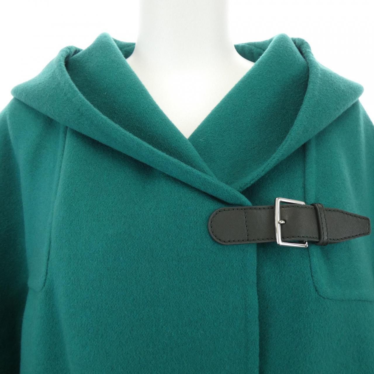 Hermes Hermes Hermes 4H0124DB Cashmere Coat Textile Outerwear DUTY FREE for USA Size ONE SIZE - 5 Thumbnail