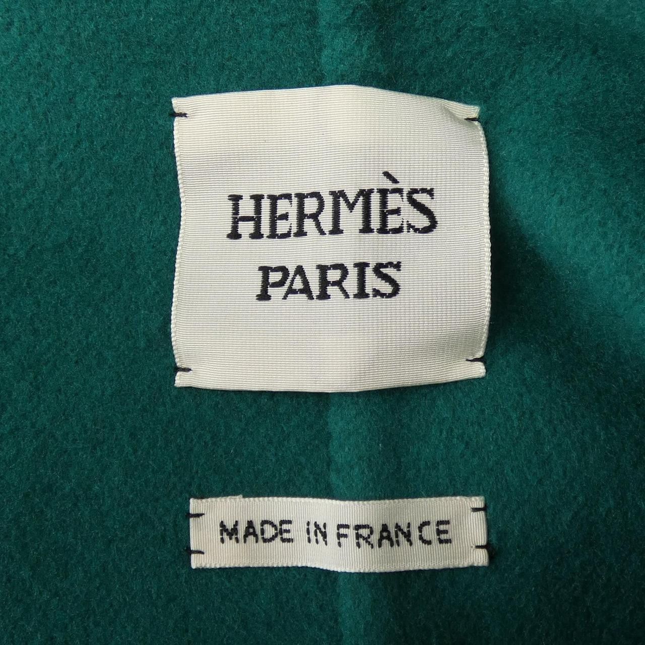 Hermes Hermes Hermes 4H0124DB Cashmere Coat Textile Outerwear DUTY FREE for USA Size ONE SIZE - 4 Thumbnail