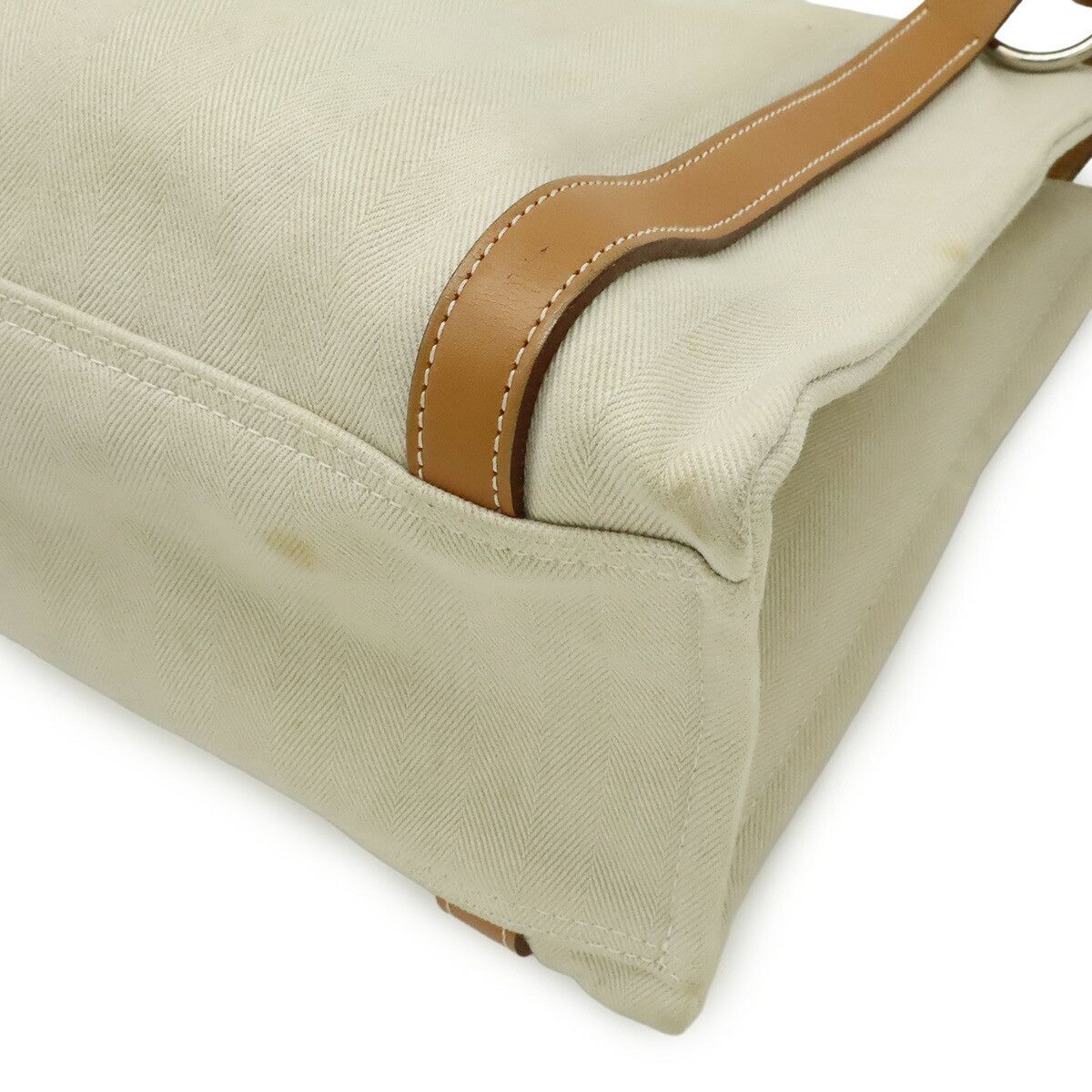 Hermes Hermes Hermes Cabalicol Toile Chevron Leather 2way bag Textile Tote Bag Stamp P (2012) DUTY FREE for USA Size ONE SIZE - 3 Thumbnail