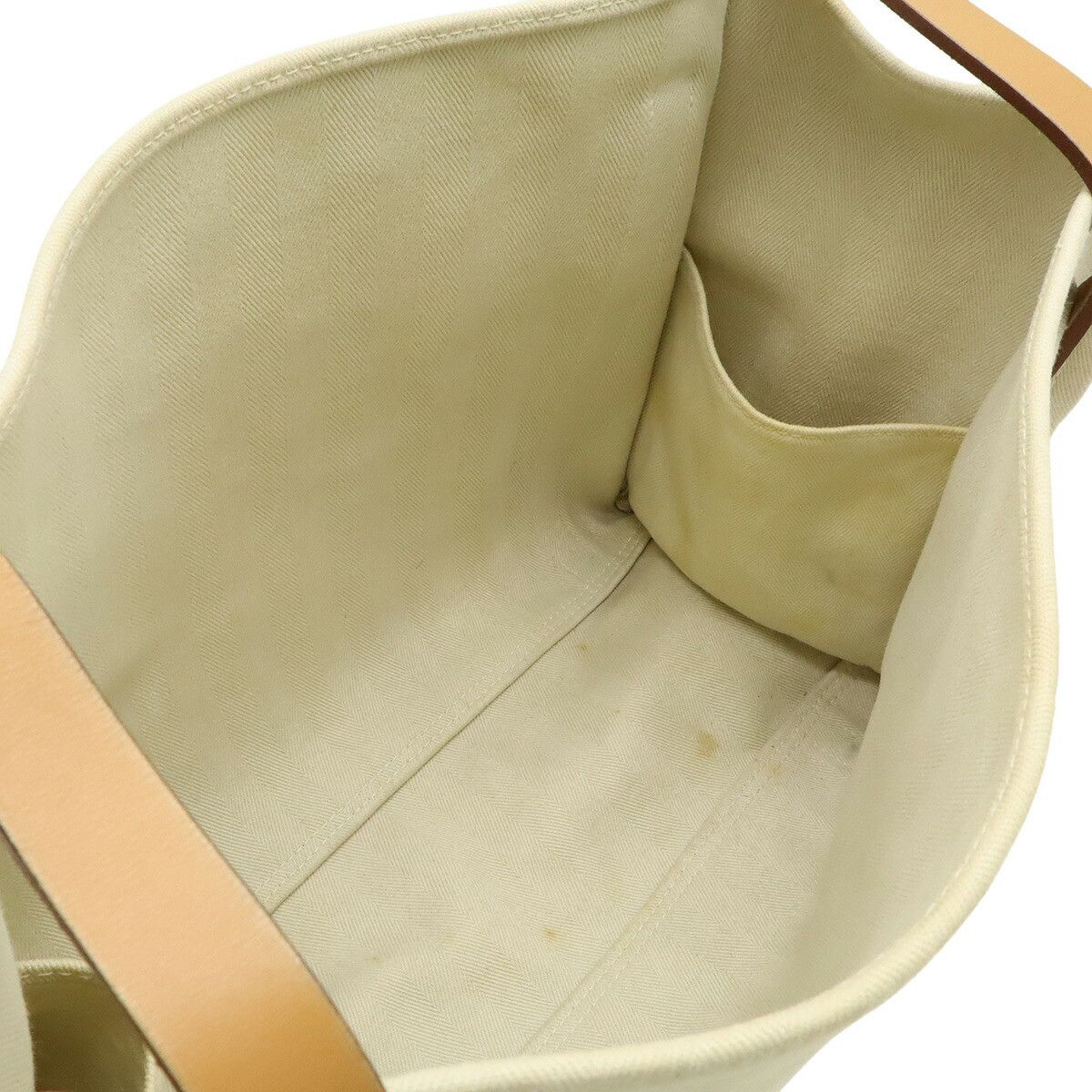 Hermes Hermes Hermes Cabalicol Toile Chevron Leather 2way bag Textile Tote Bag Stamp P (2012) DUTY FREE for USA Size ONE SIZE - 5 Thumbnail