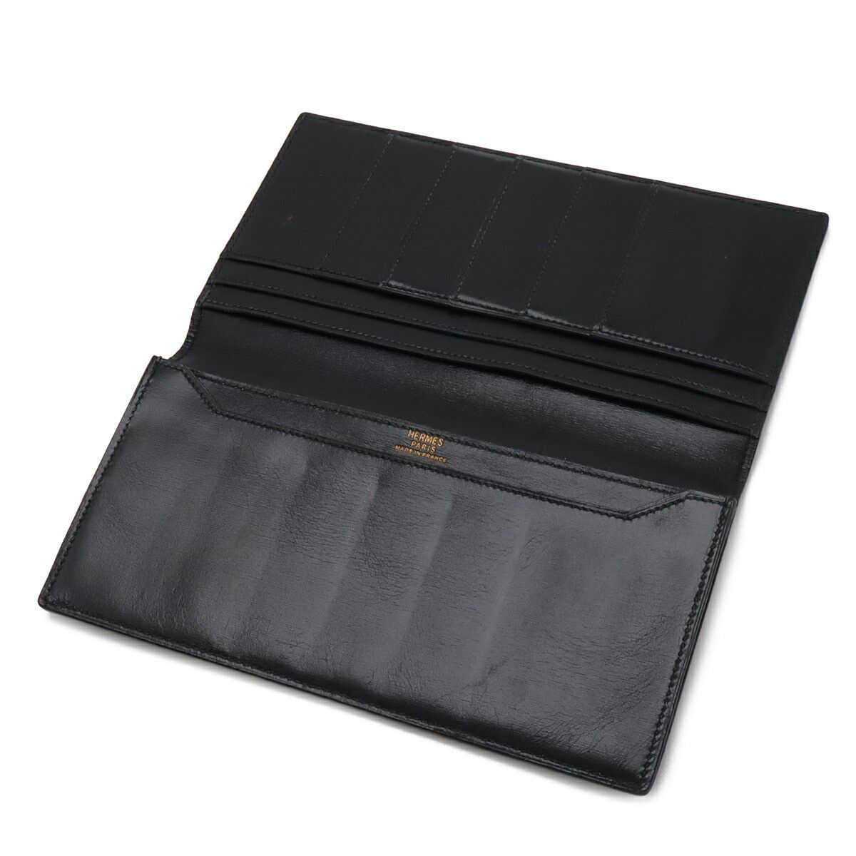 Hermes Hermes Hermes Osaka Box Calf Long Bifold Wallet Leather Long Wallet DUTY FREE for USA Size ONE SIZE - 4 Thumbnail