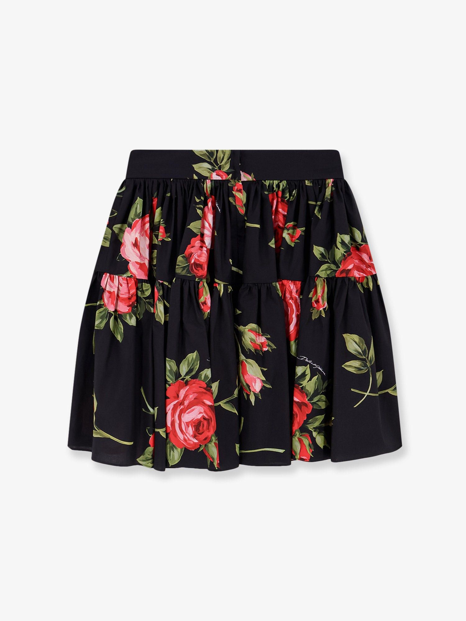 Dolce & Gabbana Cotton Skirt With Iconic Print Size 26" / US 2 / IT 38 - 2 Thumbnail