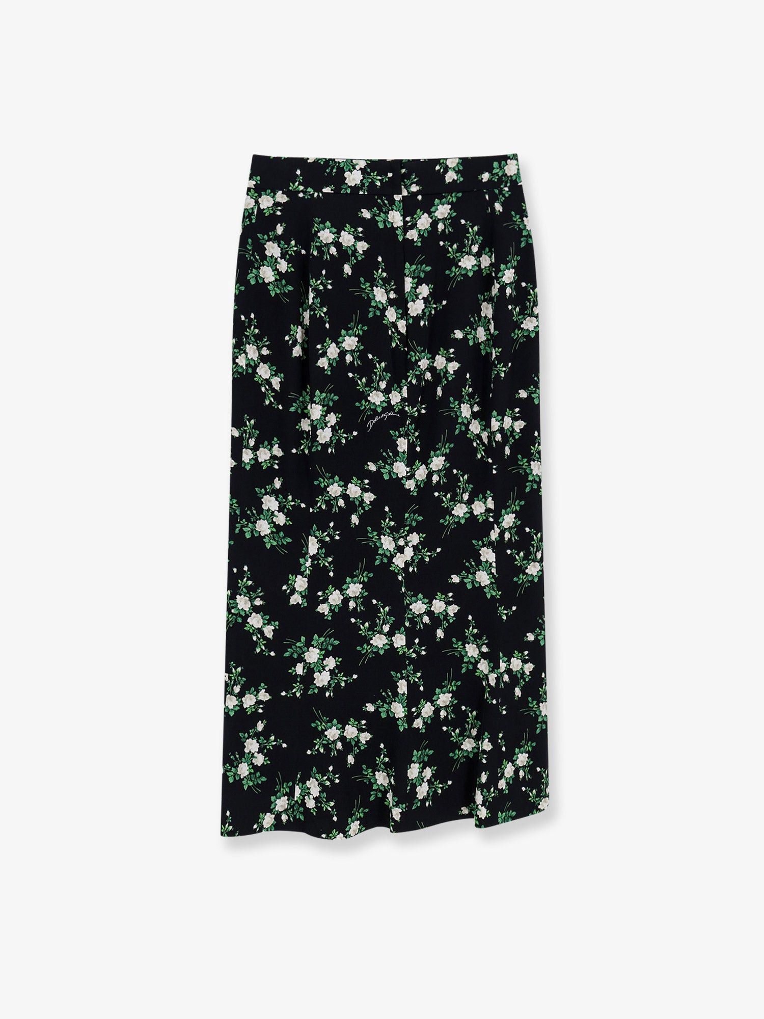 Dolce & Gabbana Silk Skirt With Floral Print Size 28" / US 6 / IT 42 - 2 Thumbnail