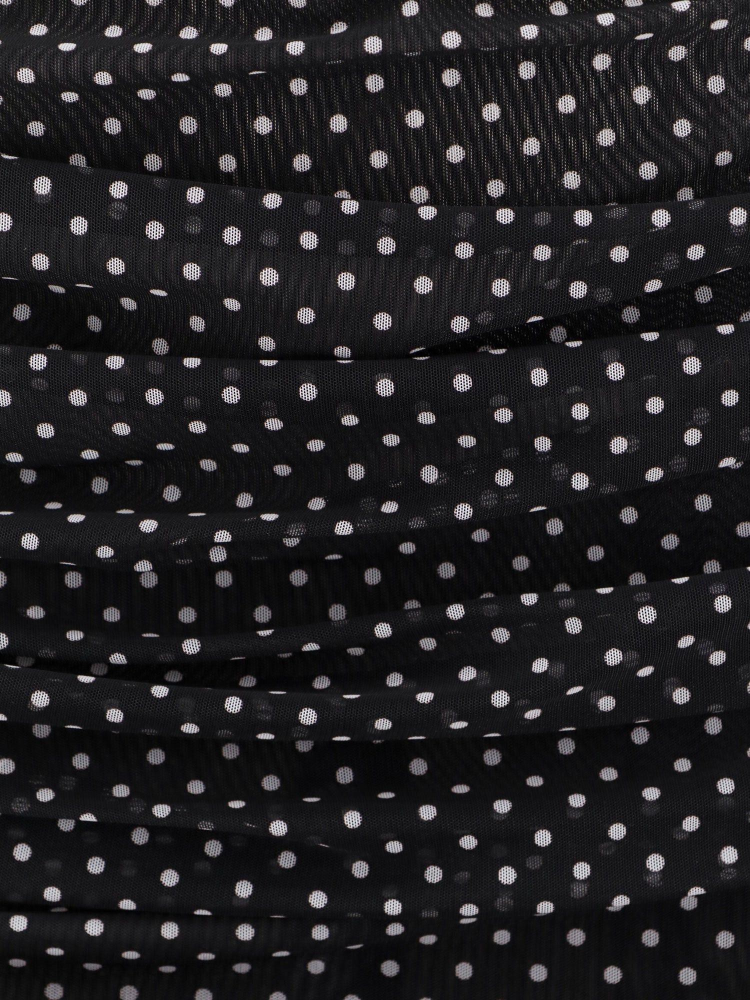Dolce & Gabbana Polka-Dots Dress With Drapery Size XL / US 12-14 / IT 48-50 - 5 Thumbnail