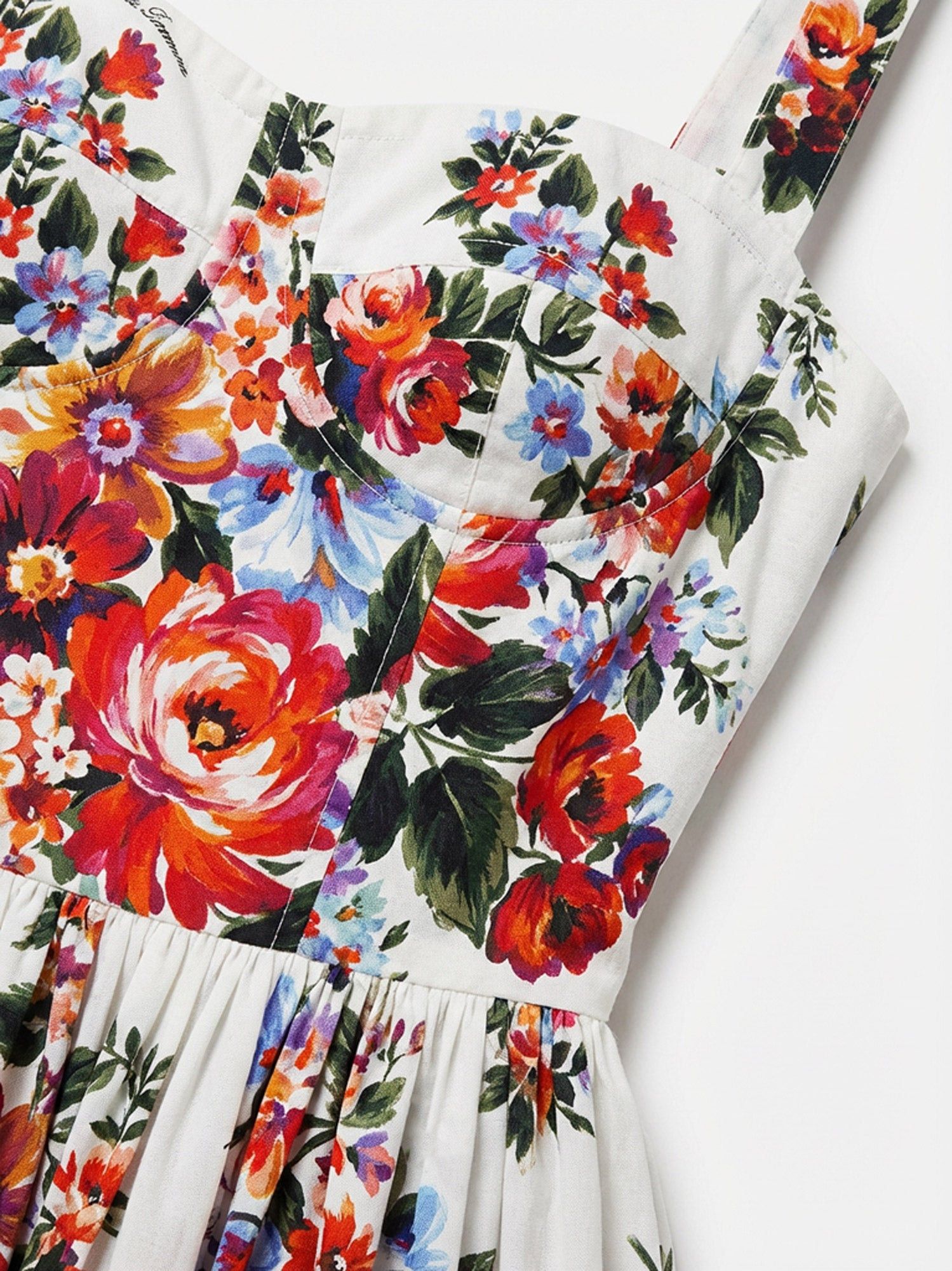 Dolce & Gabbana Cotton Midi Dress With Iconic Print Size M / US 6-8 / IT 42-44 - 3 Thumbnail