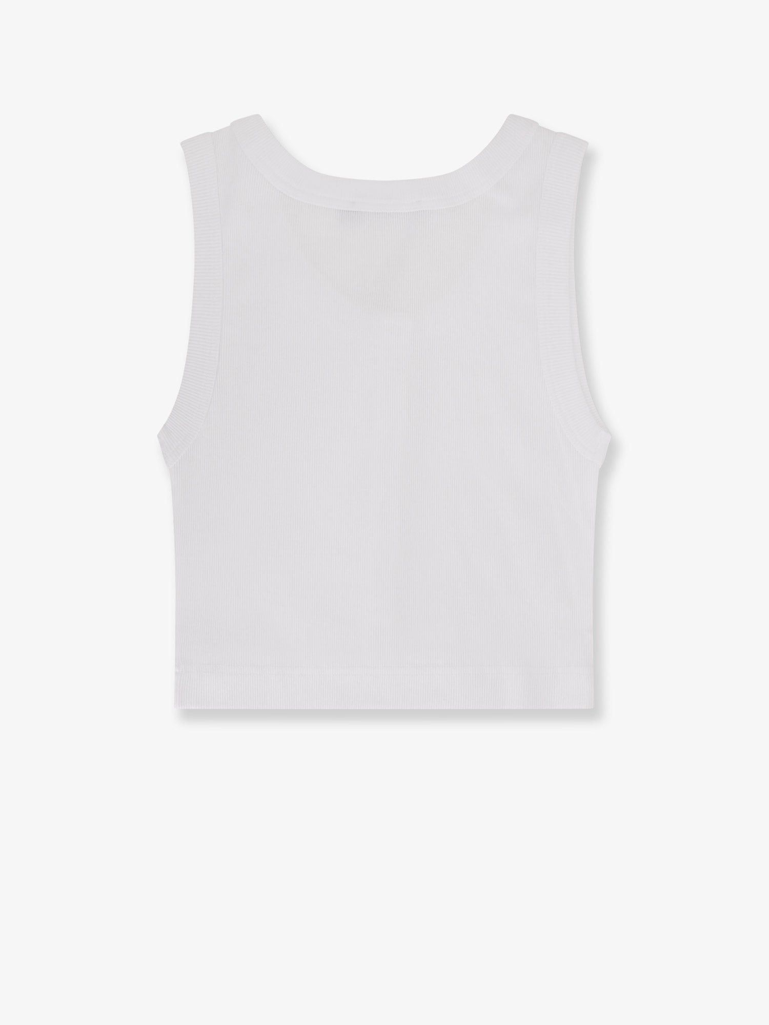 Dolce & Gabbana Ribbed Cotton Tank Top With Front Logo Patch Size M / US 6-8 / IT 42-44 - 2 Thumbnail