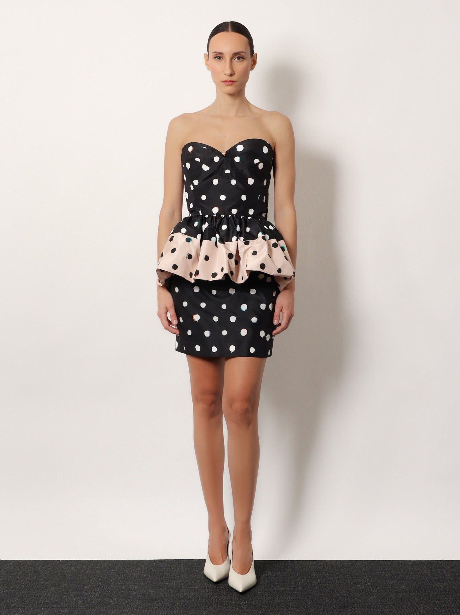 Fendi Falena Dots Taffeta' Bustier Dress Size M / US 6-8 / IT 42-44 - 4 Thumbnail
