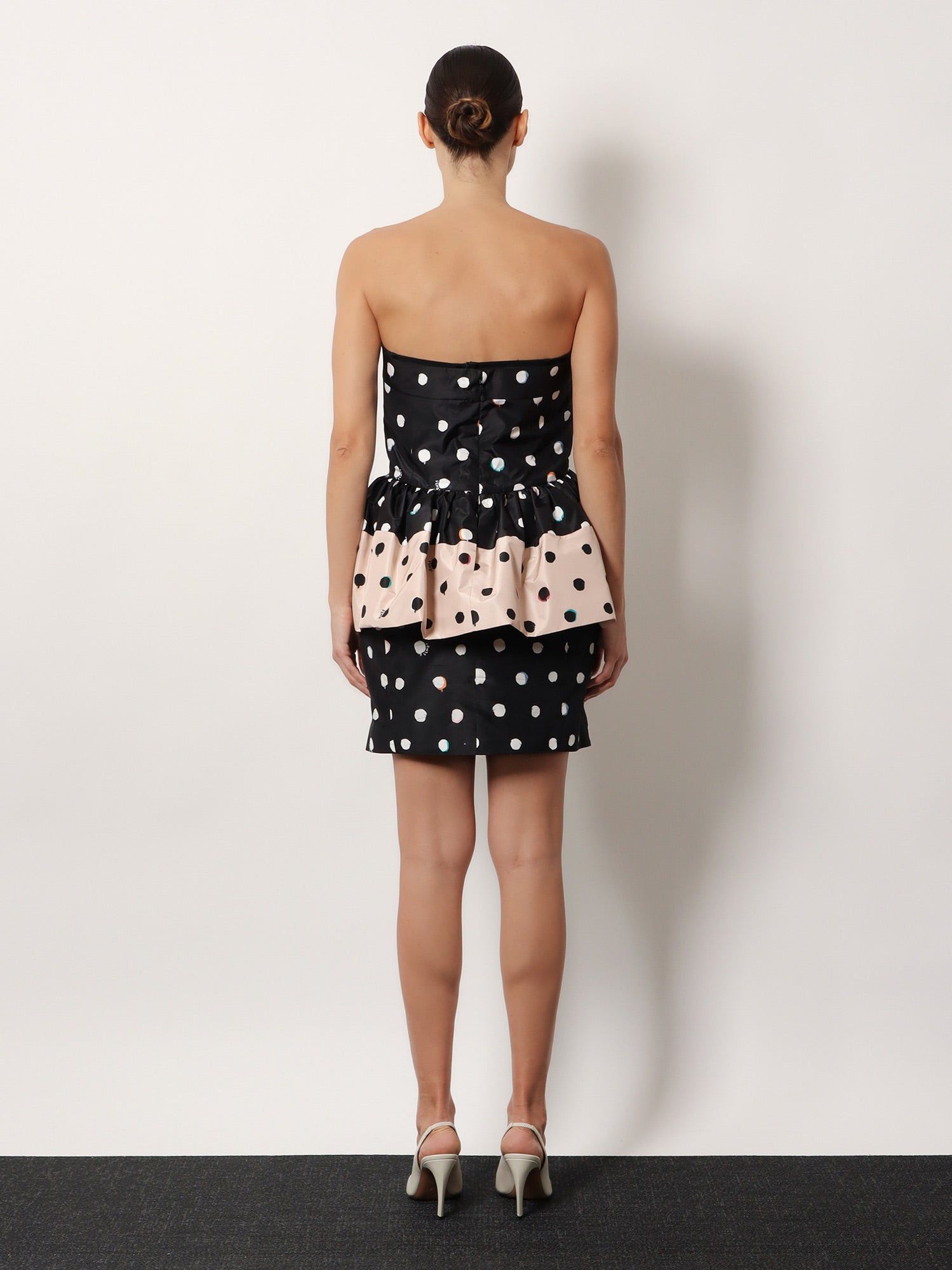 Fendi Falena Dots Taffeta' Bustier Dress Size M / US 6-8 / IT 42-44 - 5 Thumbnail