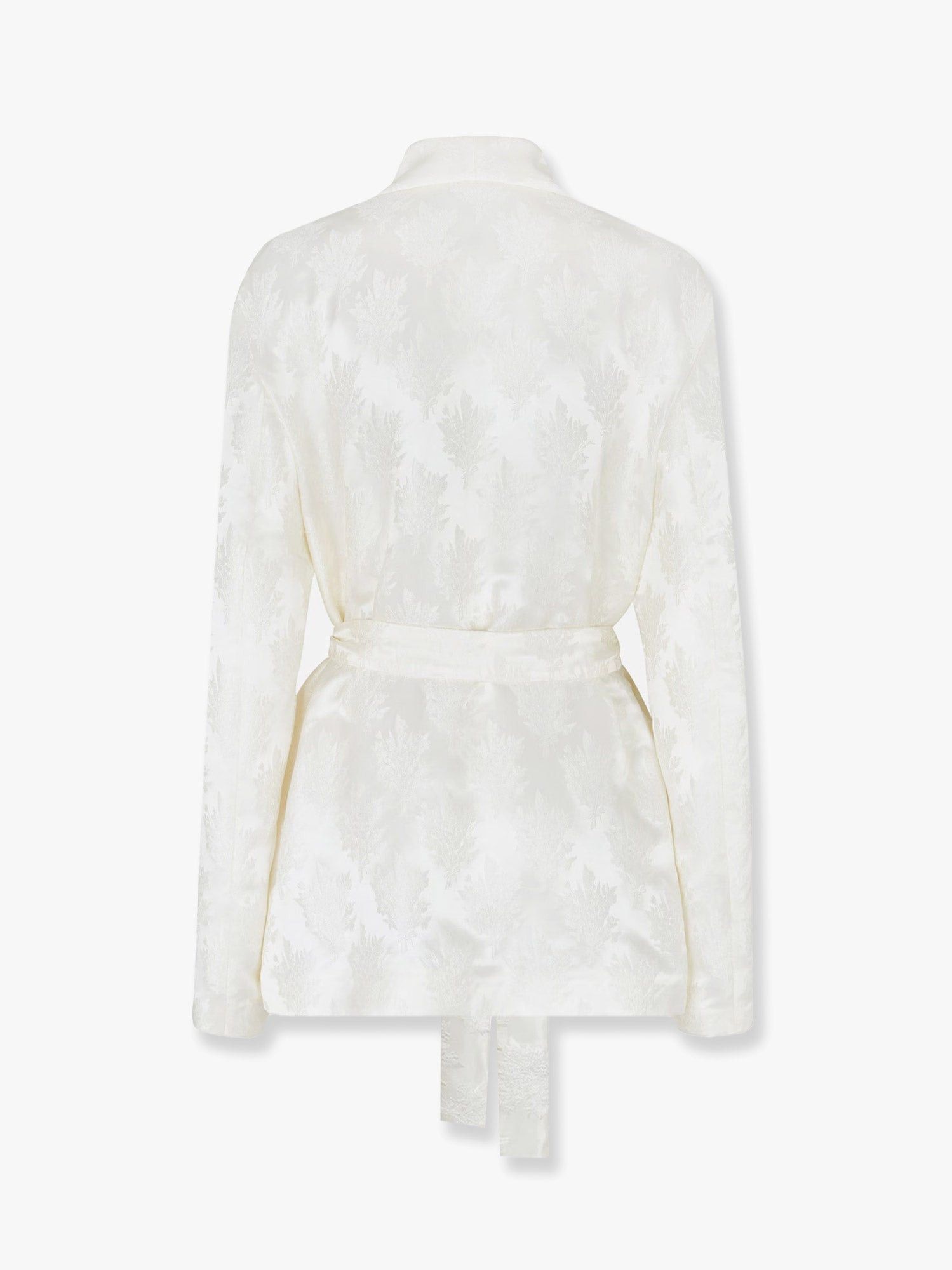 Fendi Jacquard Silk Blazer With Floral Motif Size S / US 4 / IT 40 - 5 Thumbnail