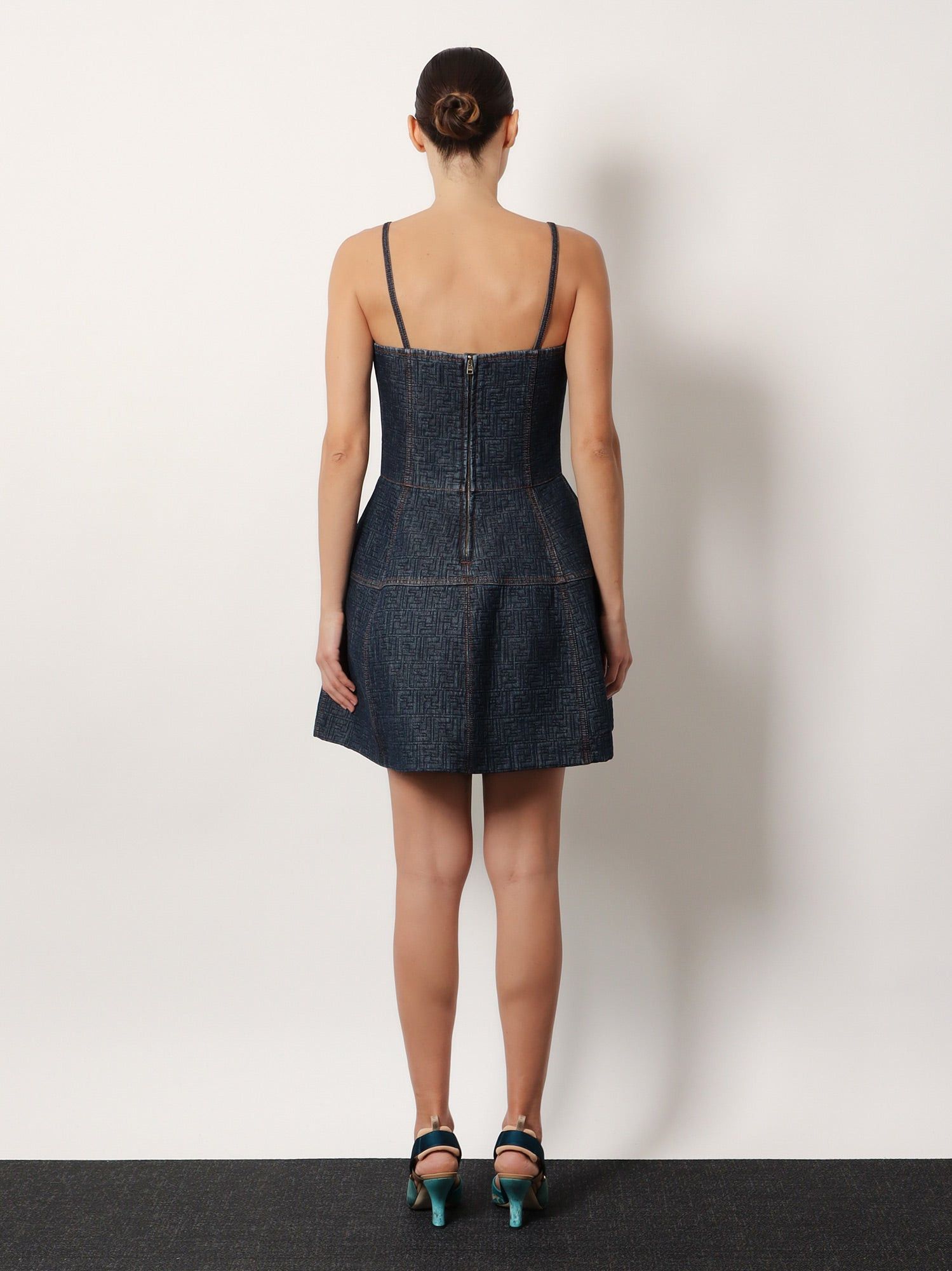 Fendi Padded Denim Mini Dress Size M / US 6-8 / IT 42-44 - 5 Thumbnail