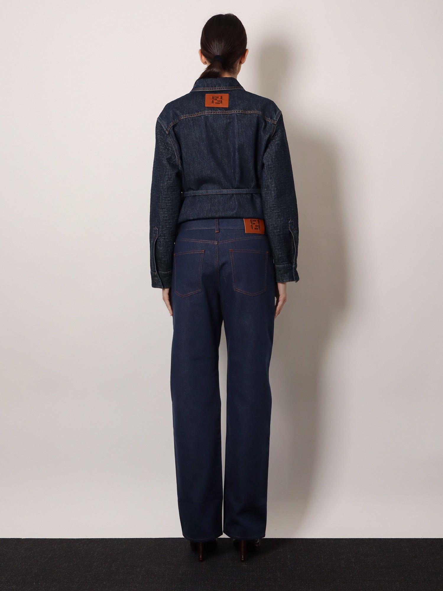 Fendi Blue Denim Jeans With Ff Detail On The Bottom Size 26" / US 2 / IT 38 - 5 Thumbnail