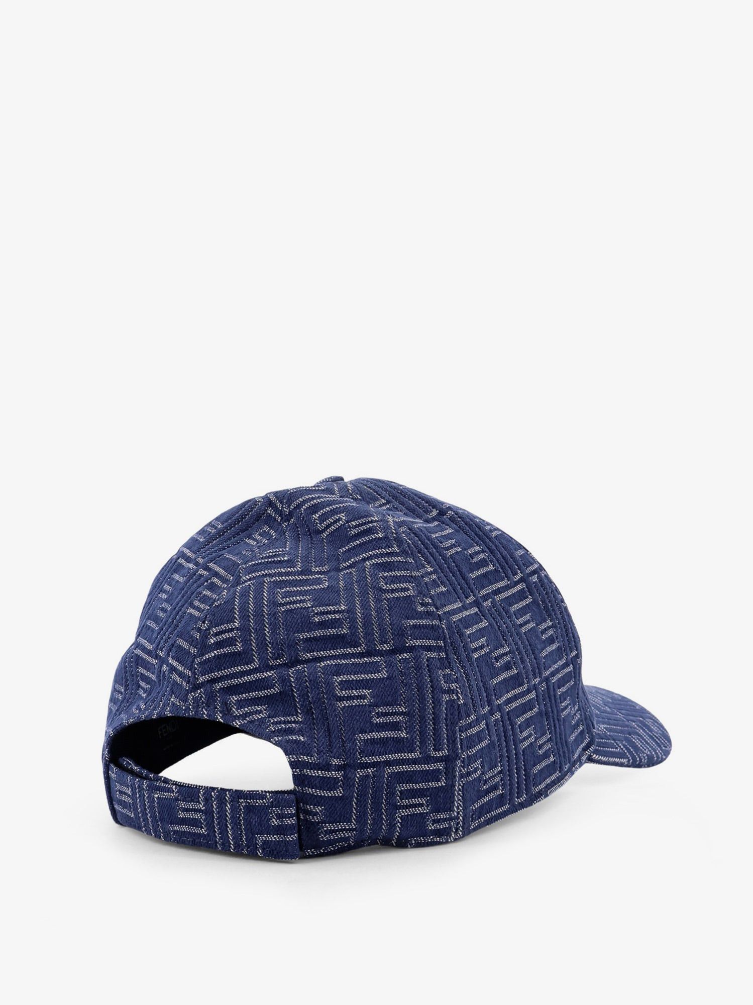 Fendi Ff Jacquard Denim Baseball Hat Size ONE SIZE - 4 Thumbnail