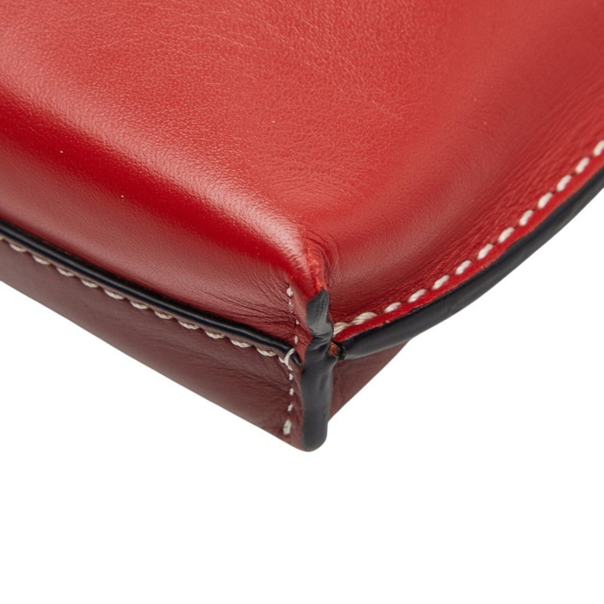 Loewe Loewe Anagram Gate Pocket Crossbody Shoulder Bag, Brown and Red Leather, Women's. Size ONE SIZE - 4 Thumbnail